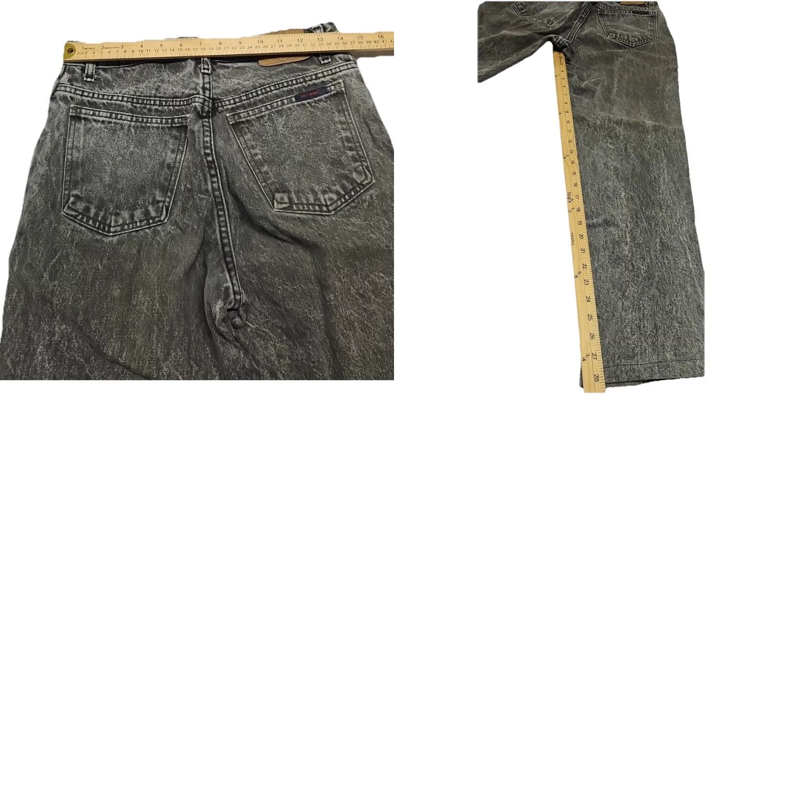 Denime VINTAGE Brittania Jeans Mens 30x30 Gray Denim Straight Leg Stone Wash 5-Pocket Design Regular Rise Mens Jeans 80s 90s Grunge Outdoor USA Rails Size US 30 / EU 46 - 8 Thumbnail