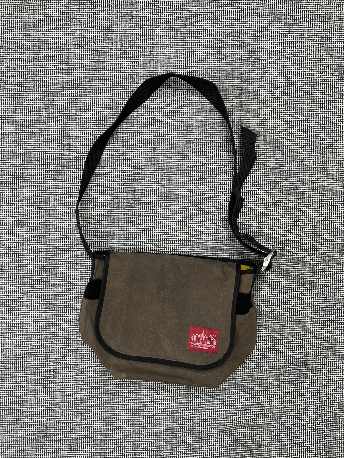 Manhattan Portage Waxed Brown Messenger Bag Usa Nyc, Men's