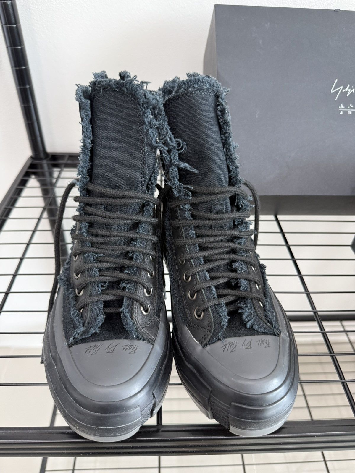 Yohji Yamamoto VESSEL×Yohji Yamamoto Wmns Patchwork Platform HighTopSneaker Size US 6 / IT 36 - 6 Thumbnail