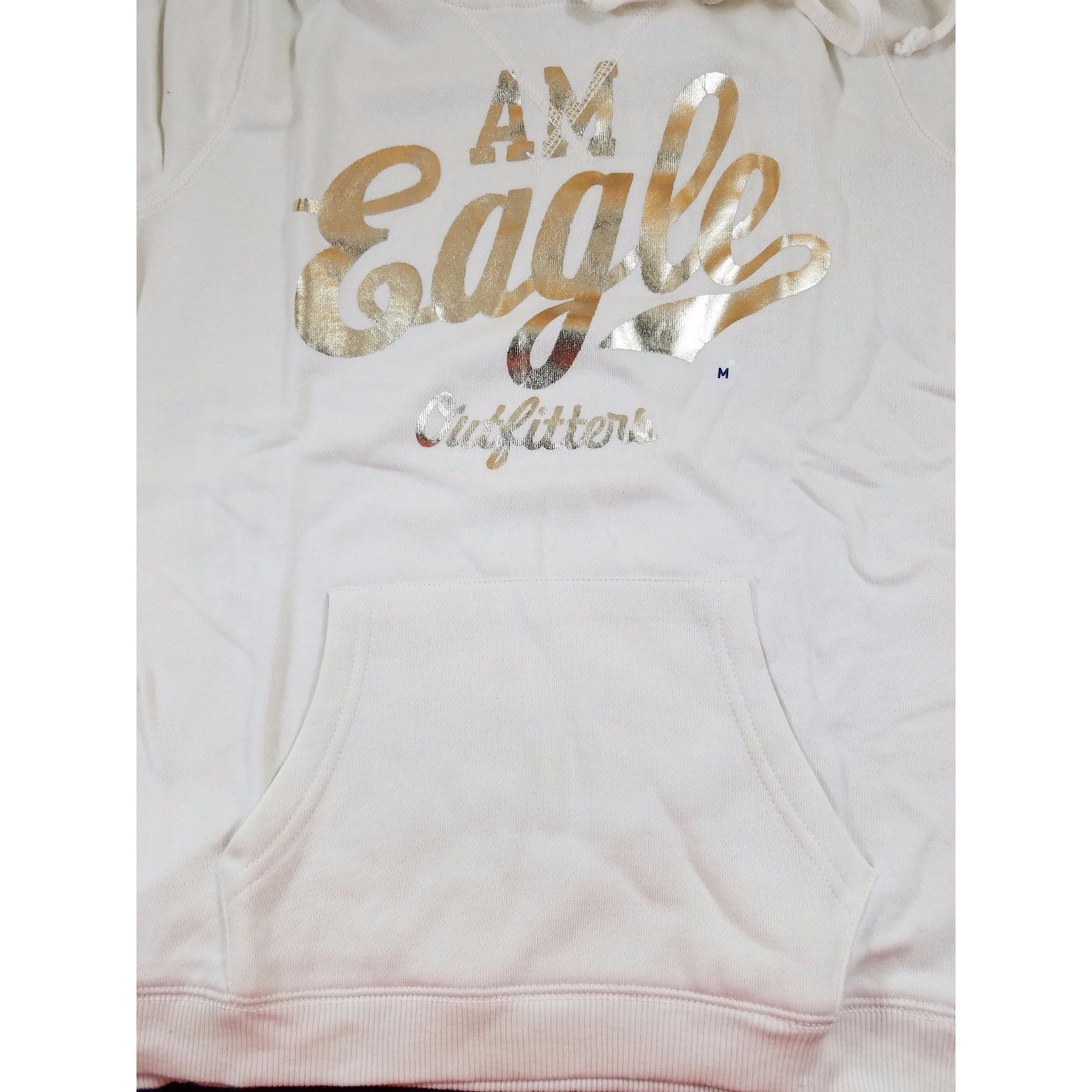 Other American Eagle AE Cream Gold Graphic Light Weight Popover Ho Size L / US 10 / IT 46 - 1 Preview