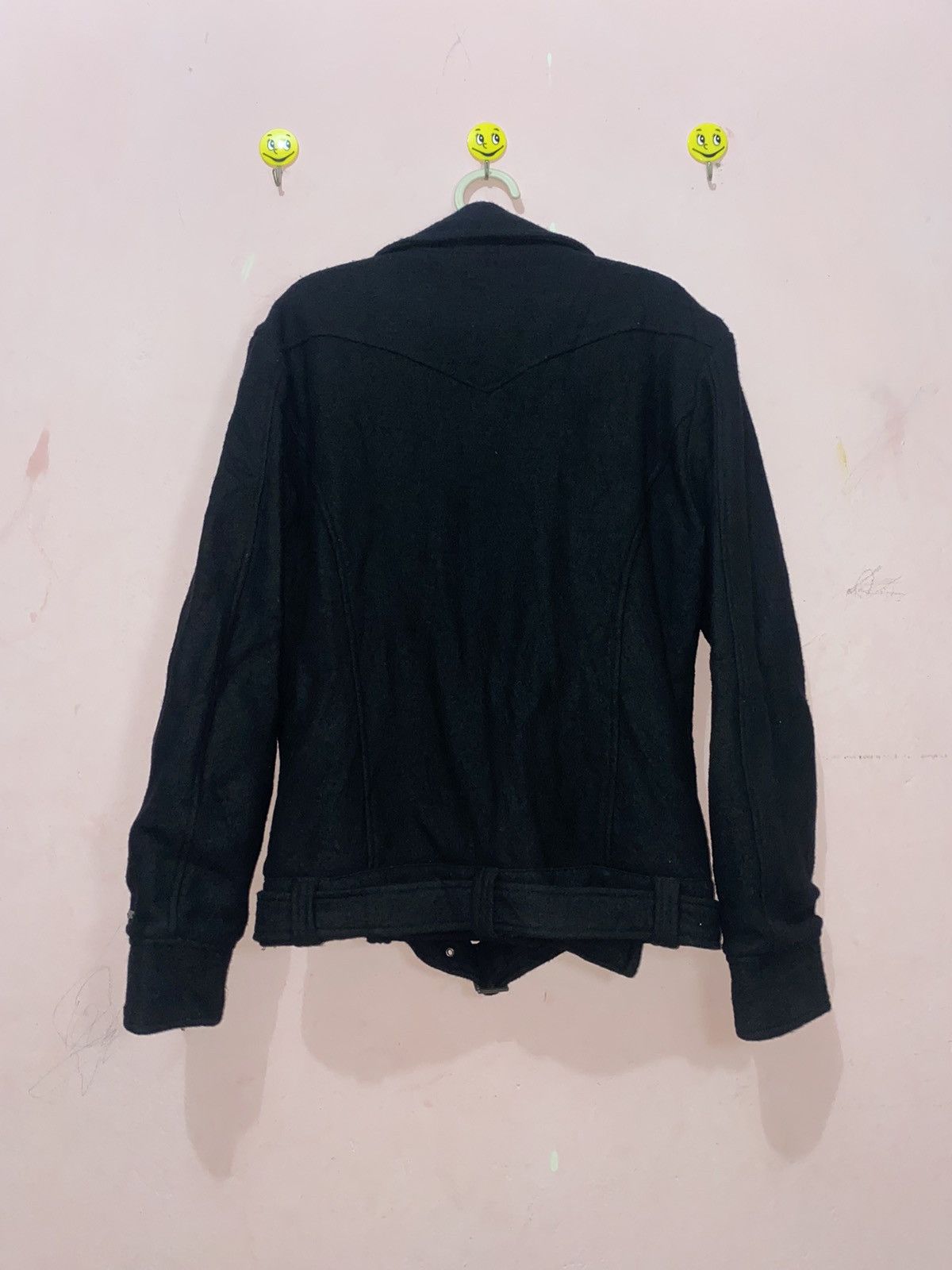 Levi's Levi strauss & co double colar black coat/rider wool jacket Size US L / EU 52-54 / 3 - 3 Thumbnail