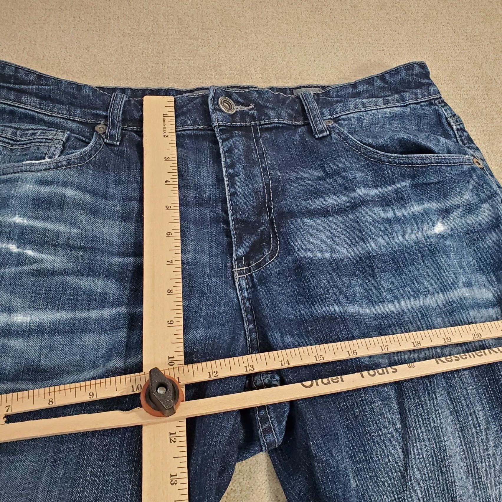 Vintage BKE Jeans Mens 33 R Blue Tyler Straight Leg Buckle Dark Wash Denim Casual Size US 33 - 5 Thumbnail