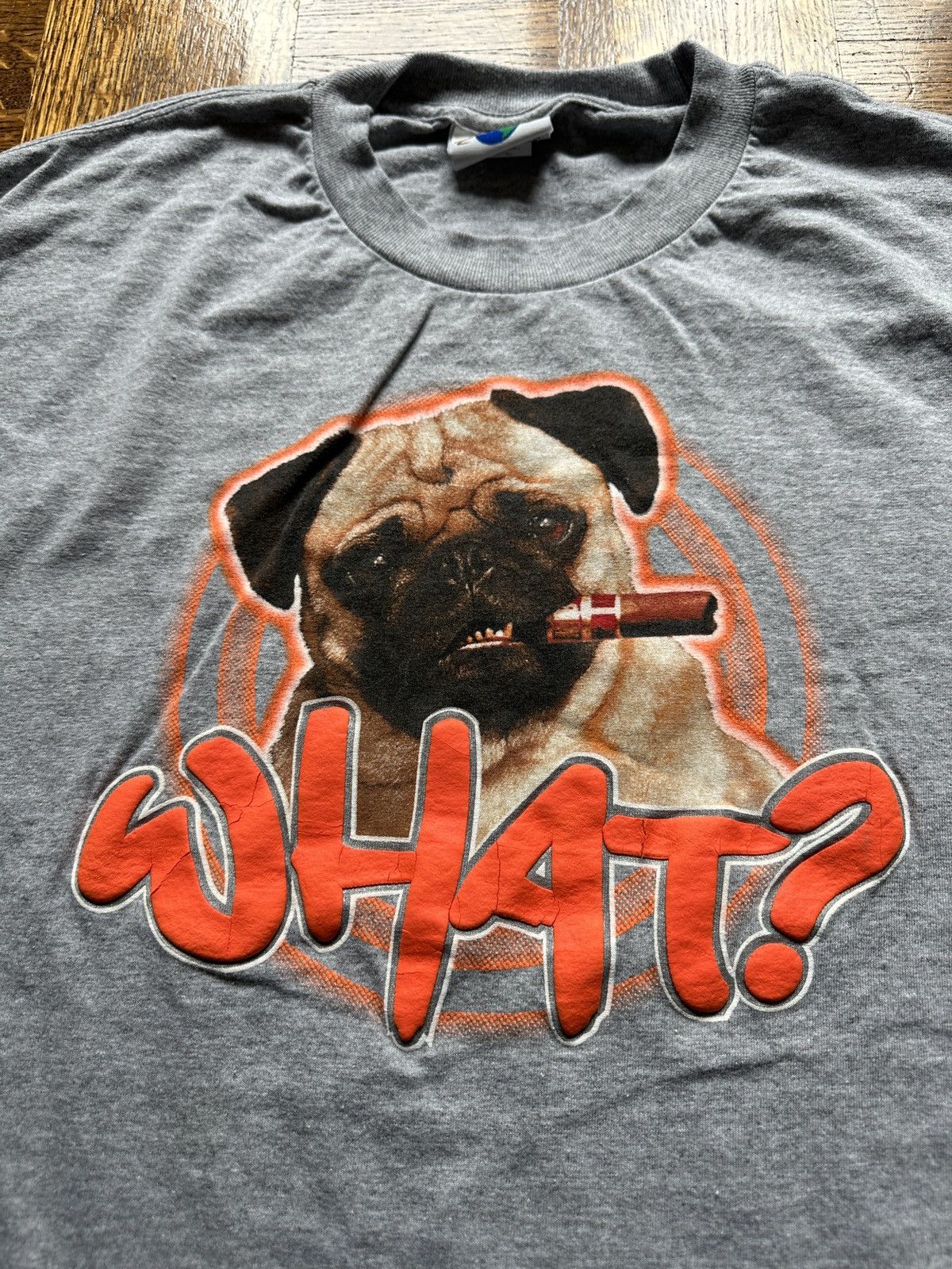 Vintage Vintage Men in Black Frank the Pug "What?" Graphic Tee Size US XXL / EU 58 / 5 - 3 Thumbnail