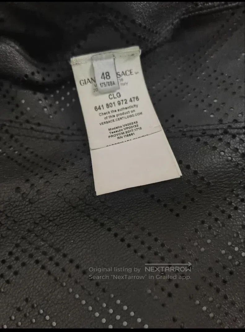 Versace Versace Hollow motorcycle jacket leather jacket Size US M / EU 48-50 / 2 - 7 Thumbnail