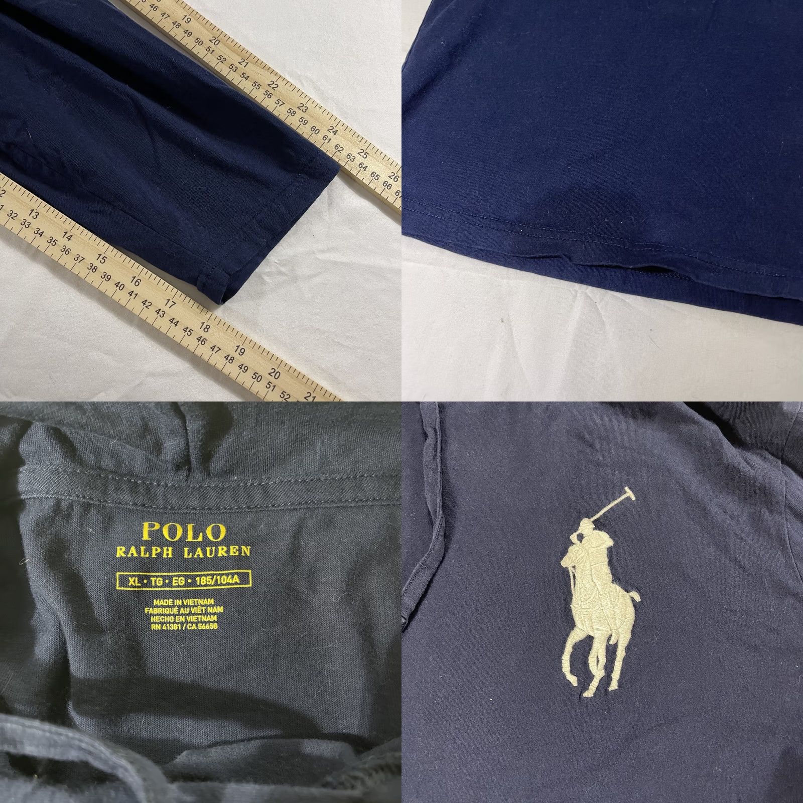 Polo Ralph Lauren Polo Ralph Lauren Hoodie Shirt XL Men Blue Logo Pony L/S Pullover Hooded Size US XL / EU 56 / 4 - 9 Thumbnail