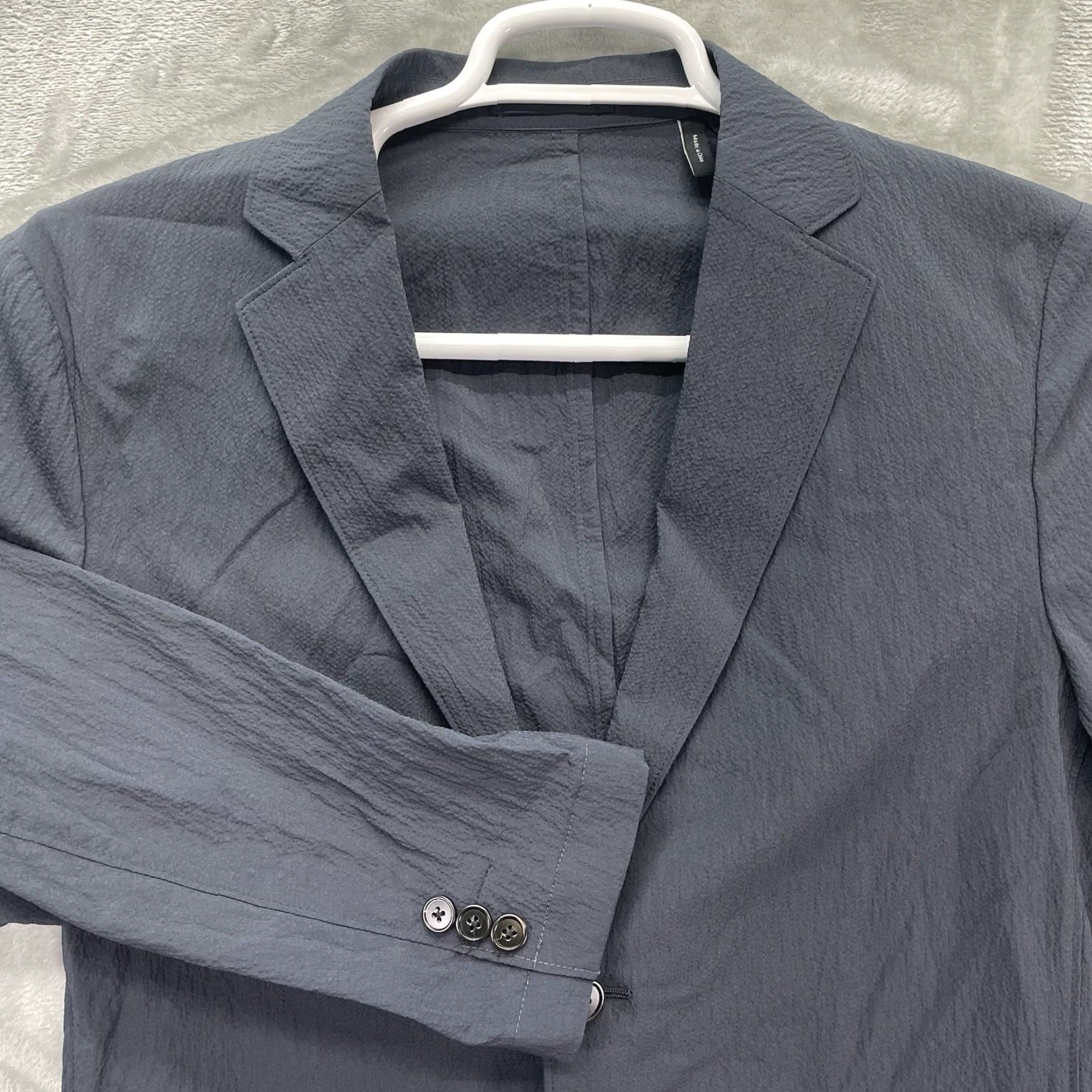 Theory Theory blazer Mens size 38 Casual Clinton Navy Sport Coat Jacket seersucker Size 38R - 2 Thumbnail