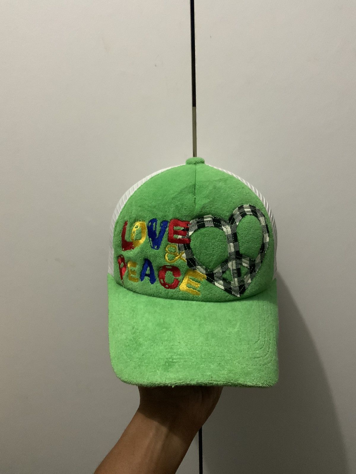 Japanese Brand Love & Peace Mohair Fur Trucker Hat Size ONE SIZE - 1 Thumbnail