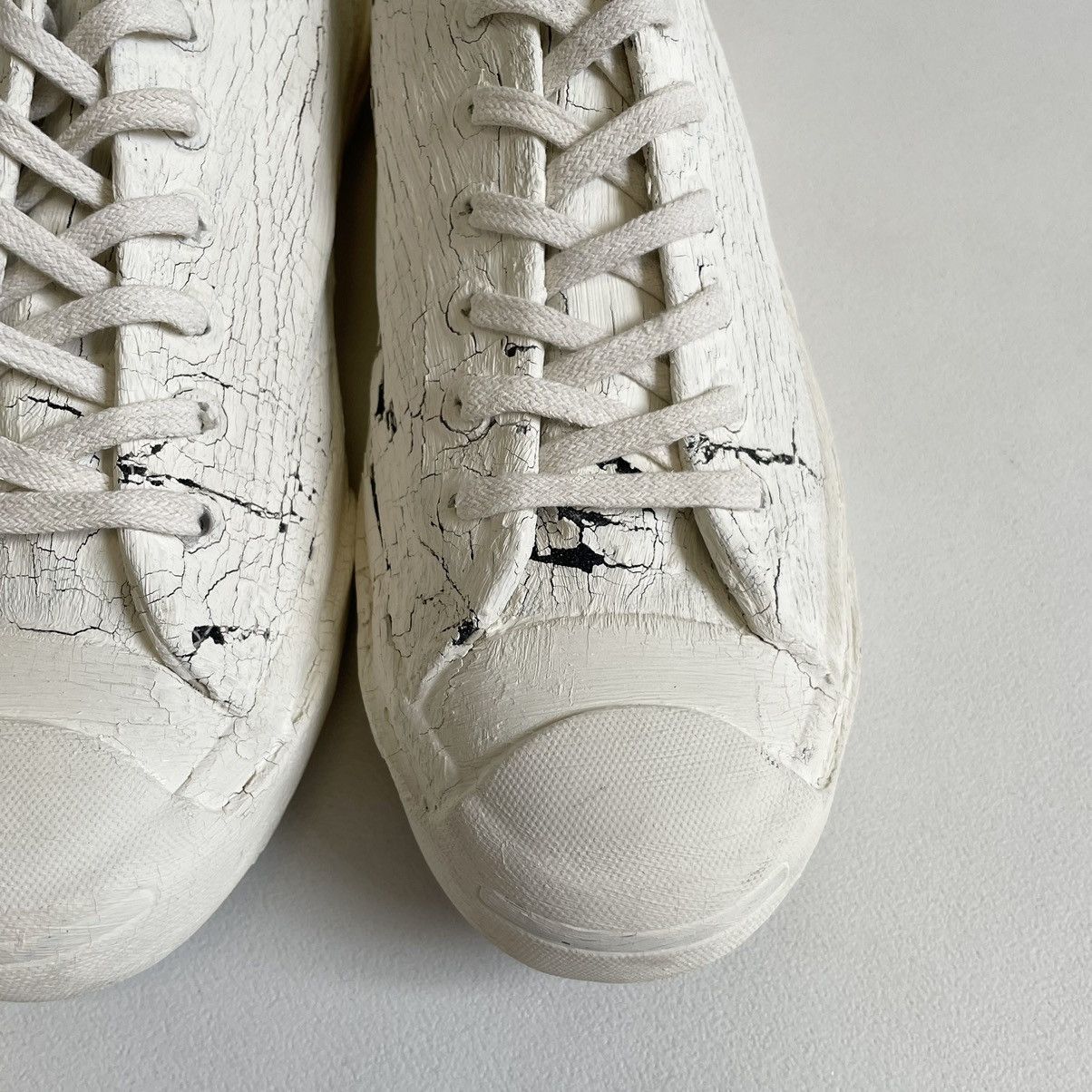 Converse × Maison Margiela S/S 14 White Painted Converse Sneakers Size US 8.5 / IT 38.5 - 10 Thumbnail