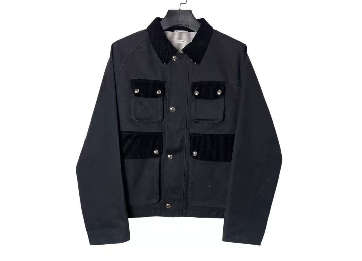Thom Browne Black Utility Jacket with Corduroy Accents Size L Size US L / EU 52-54 / 3 - 1 Thumbnail