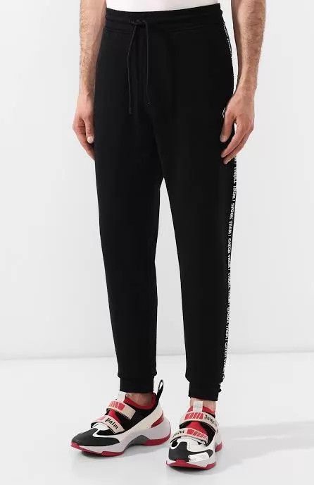 Marcelo Burlon Black Drawstring Jogger Sweatpants Size 32 Size US 32 / EU 48 - 1 Thumbnail