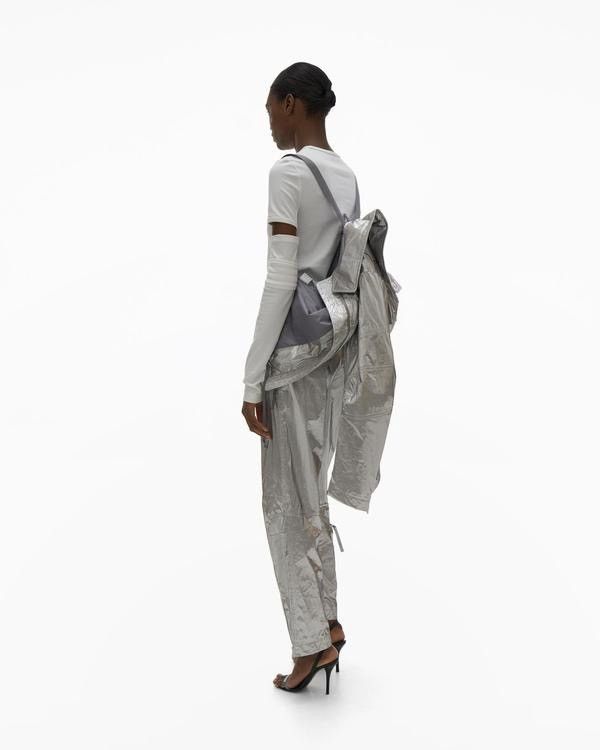 Helmut Lang Helmut Lang Biker Jacket in Silver Size L / US 10 / IT 46 - 4 Thumbnail