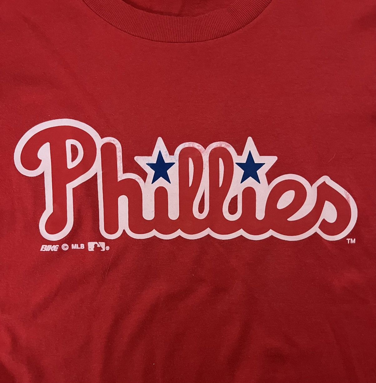MLB × Vintage Vintage Philadelphia Phillies Bike 1990s Single Stitch Shirt Size US S / EU 44-46 / 1 - 3 Thumbnail