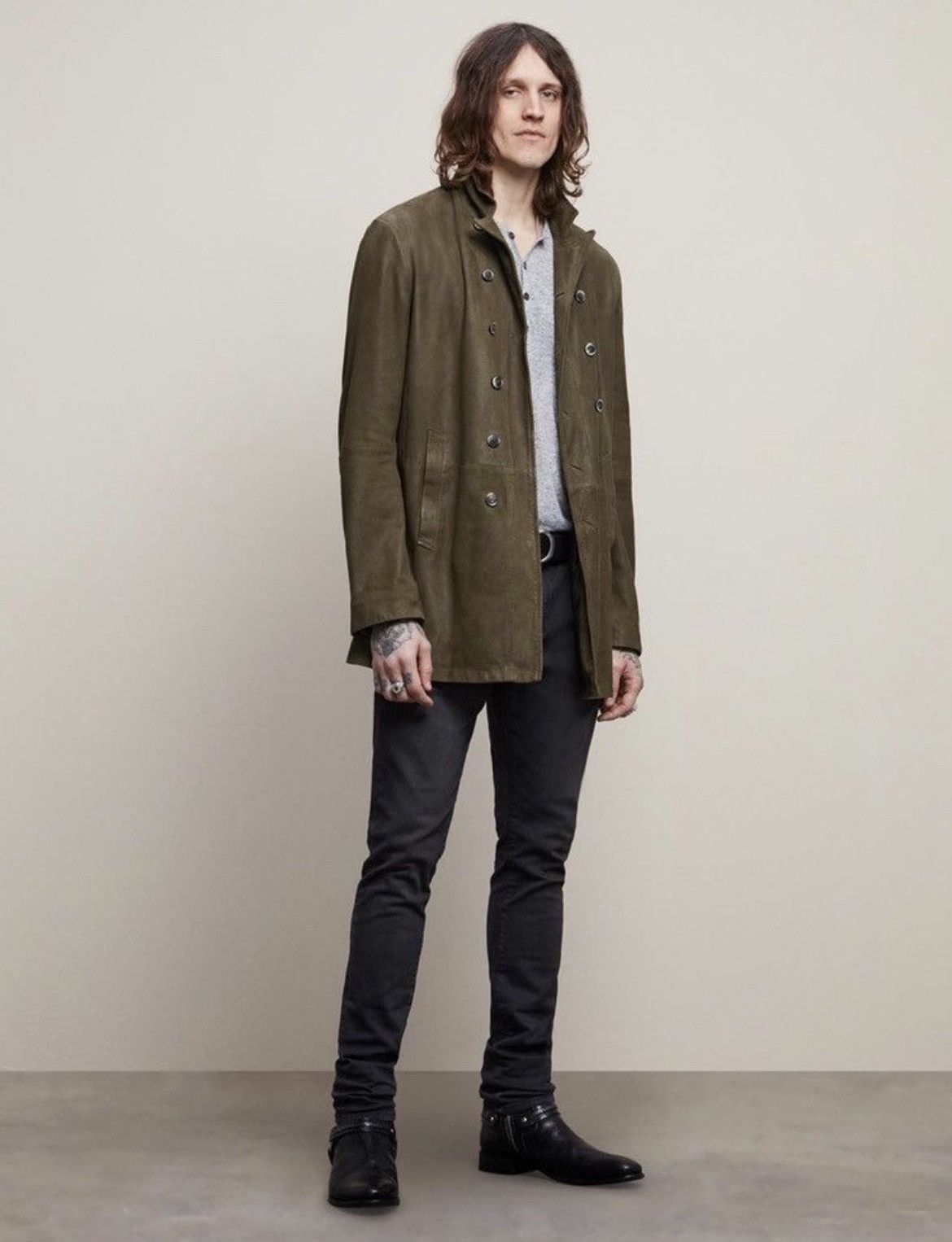 John Varvatos Cut-Away Double Breasted Coat. Size EU 46 USA 36. Size US S / EU 44-46 / 1 - 20 Thumbnail