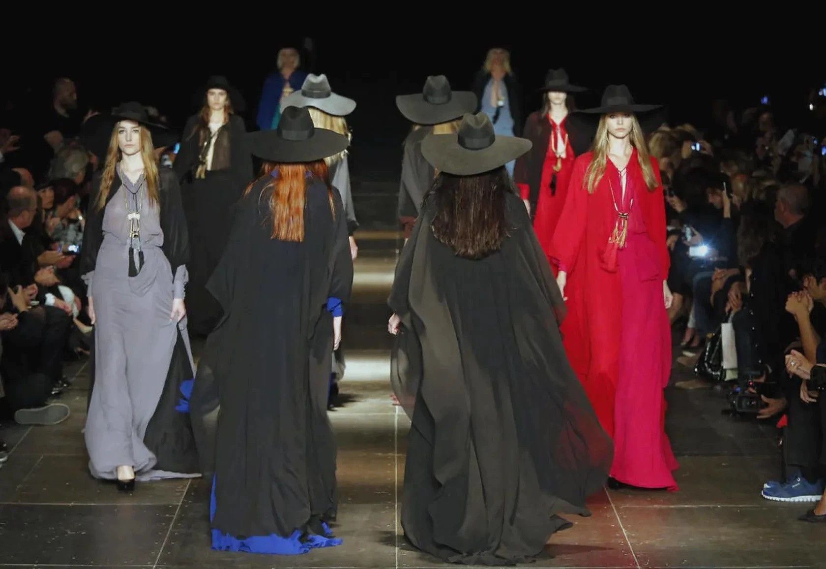 Yves Saint Laurent YSL Hedi SS13 Runway Look64 Silk Chiffon Cape Size ONE SIZE - 9 Thumbnail