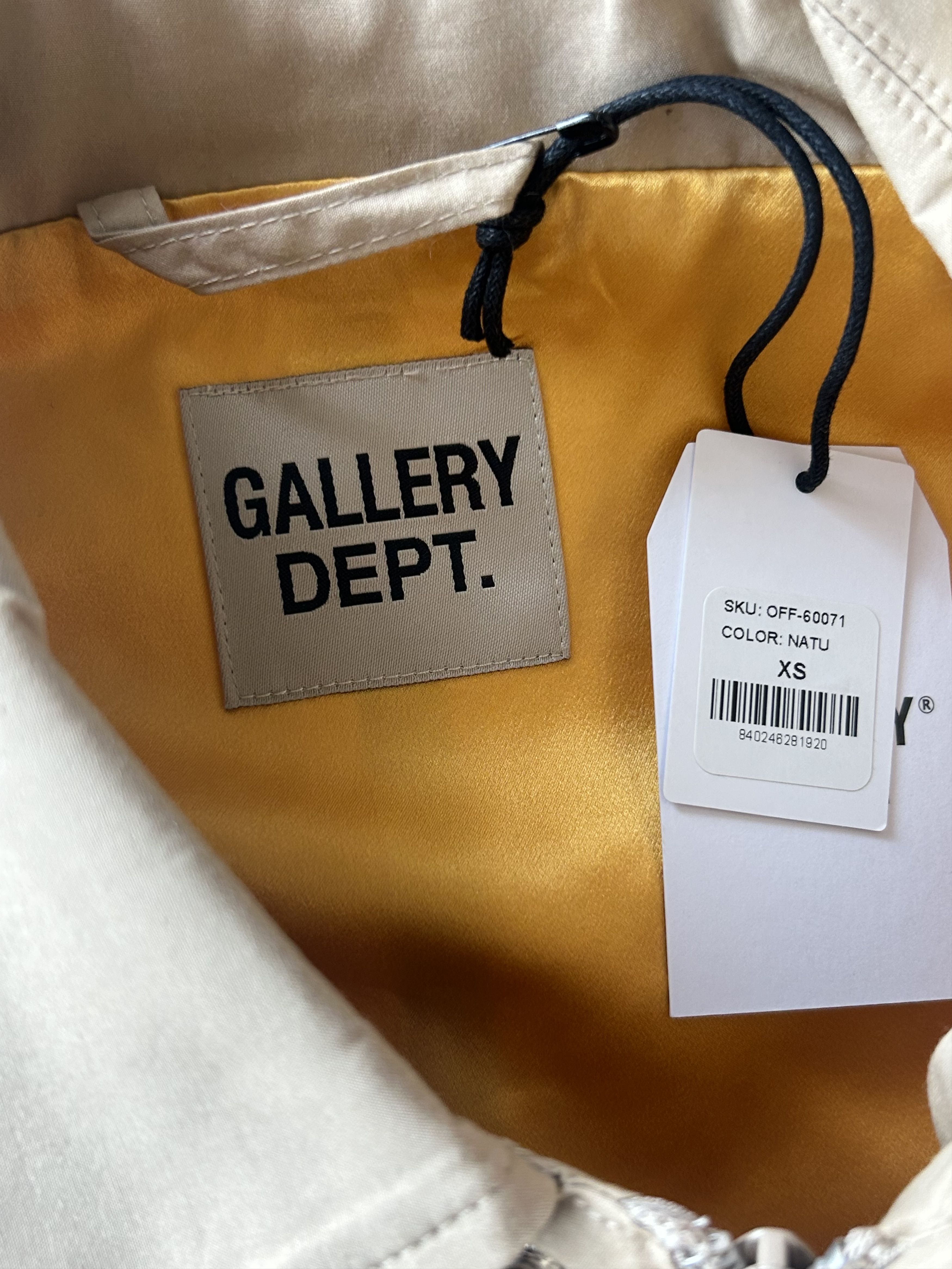 Gallery Dept. Gallery Dept Beige Off Site Embroidered Logo Jacket Size US XS / EU 42 / 0 - 3 Thumbnail