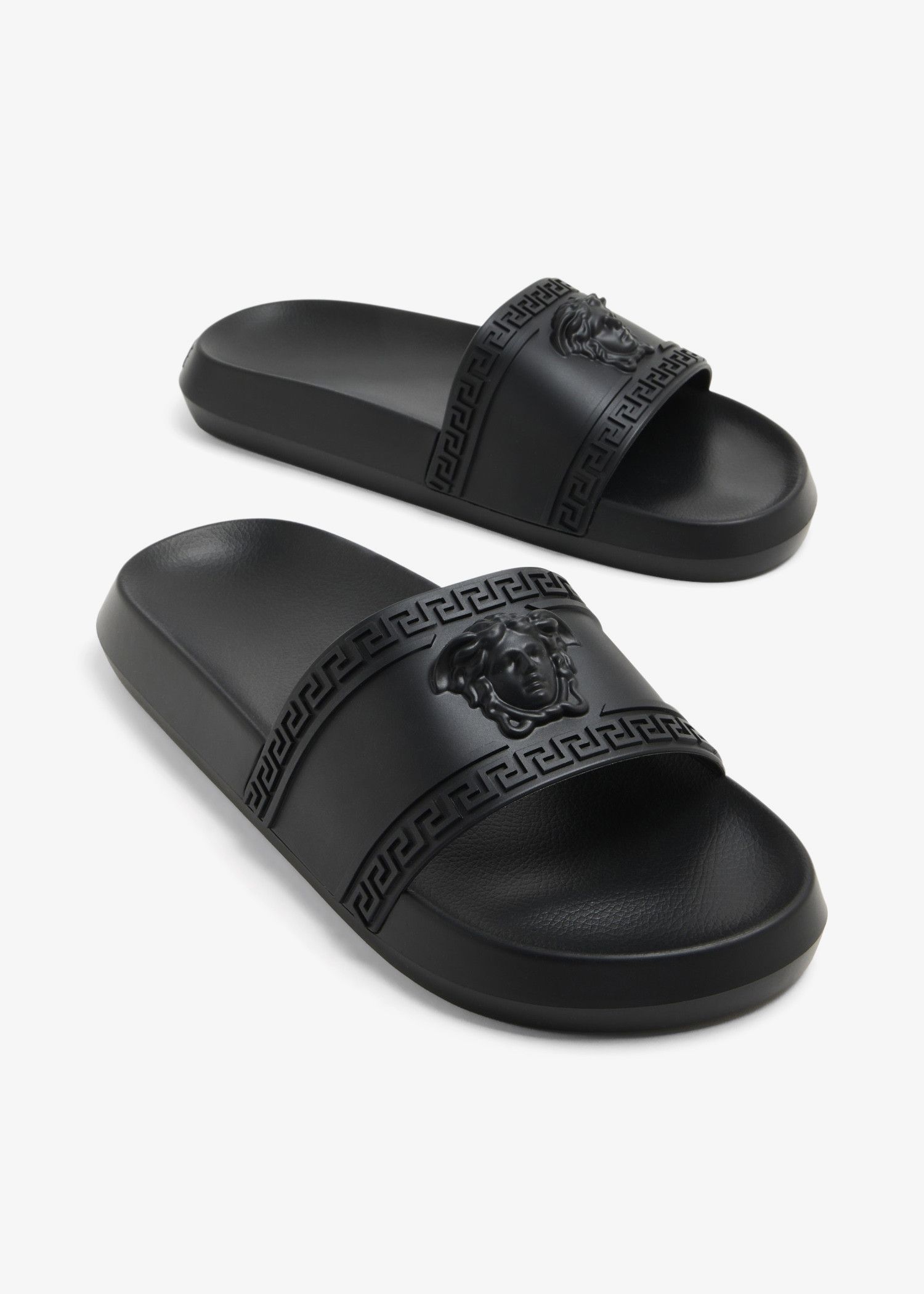 Versace o1s22i1n0125 Palazzo Rubber Slides in Black Size US 8 / EU 41 - 5 Thumbnail