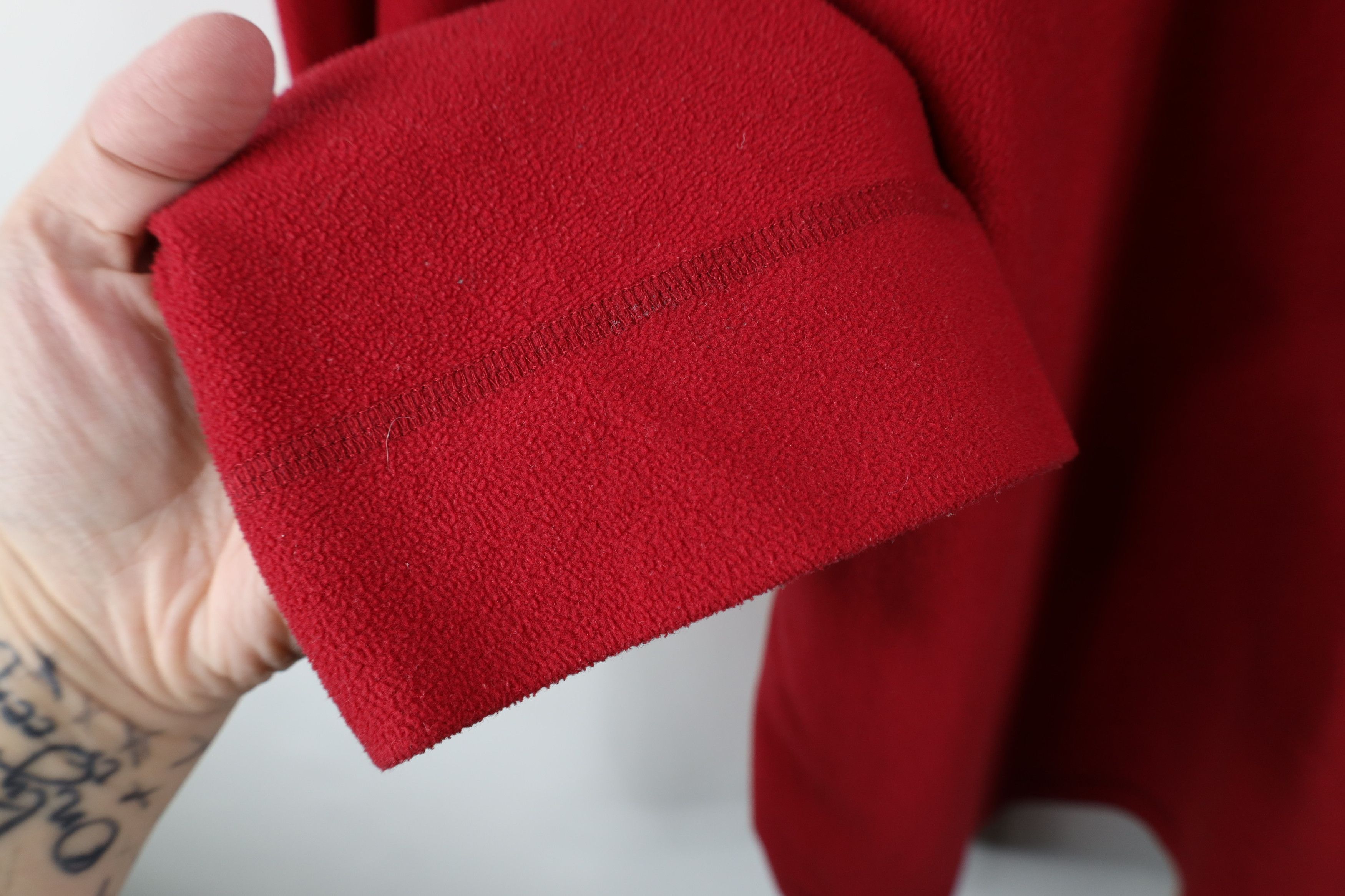 Nautica Vintage 90s Nautica Spell Out Lightweight Fleece Sweater Red Size US XL / EU 56 / 4 - 7 Thumbnail