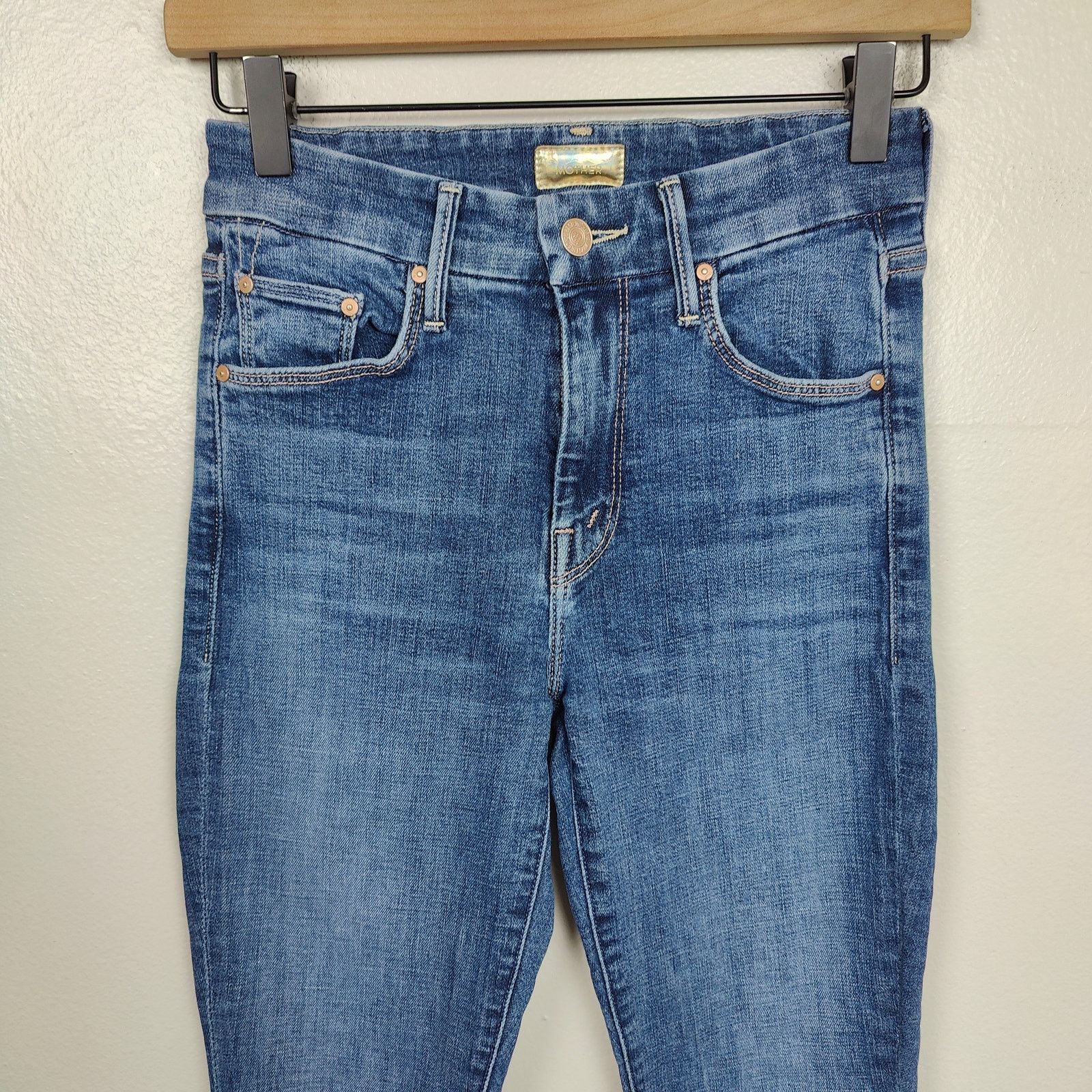 MOTHER Mother Looker Ankle Fray Jeans Womens 24 Girl Crush Size 24" / US 00 / IT 34 - 2 Thumbnail