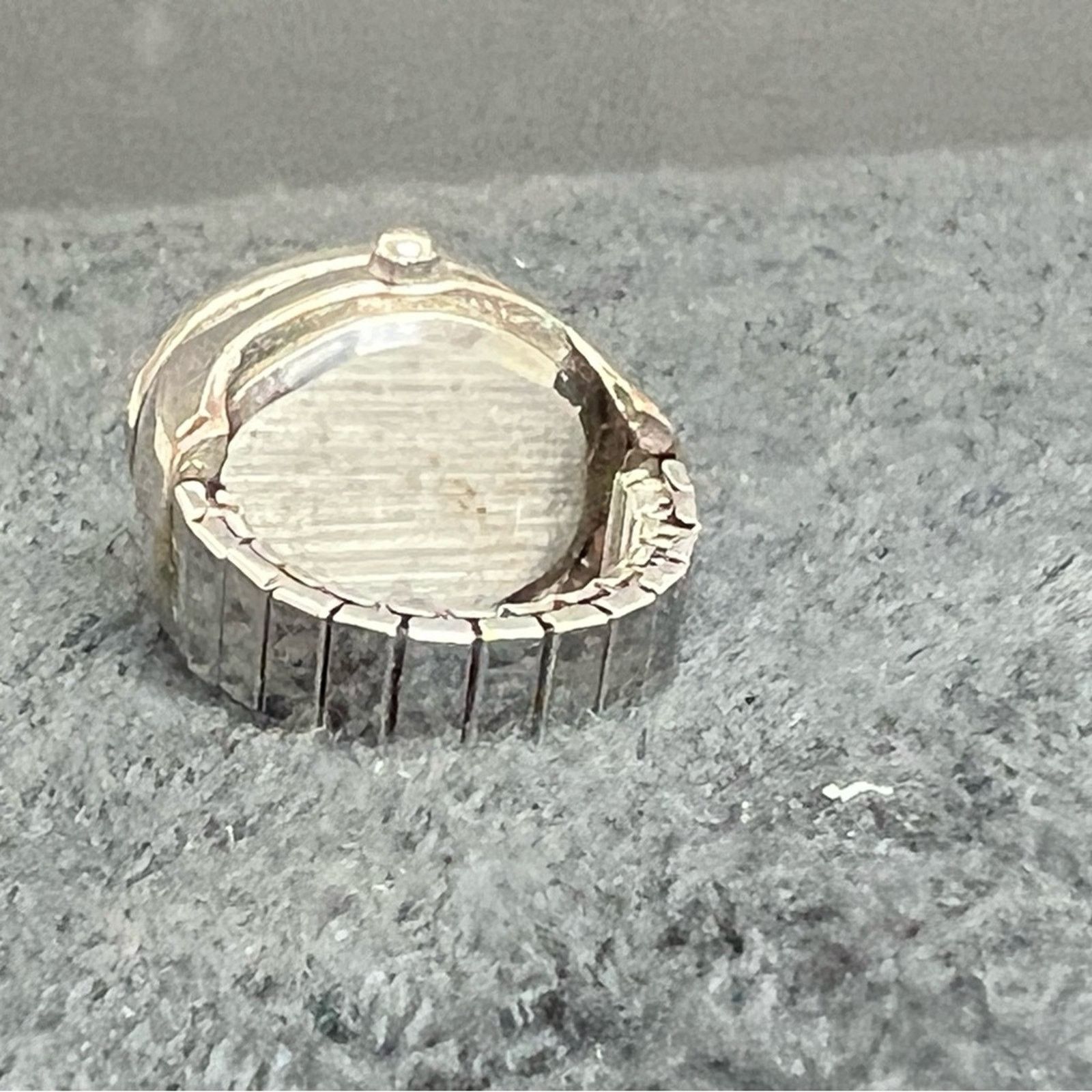 Vintage Accutime Ring Watch Zirconia Rhinestone Bezel Not Running Size ONE SIZE - 3 Thumbnail