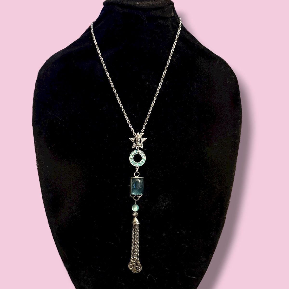 Other Silver tone celestial tassel pendant necklace Size ONE SIZE - 1 Thumbnail