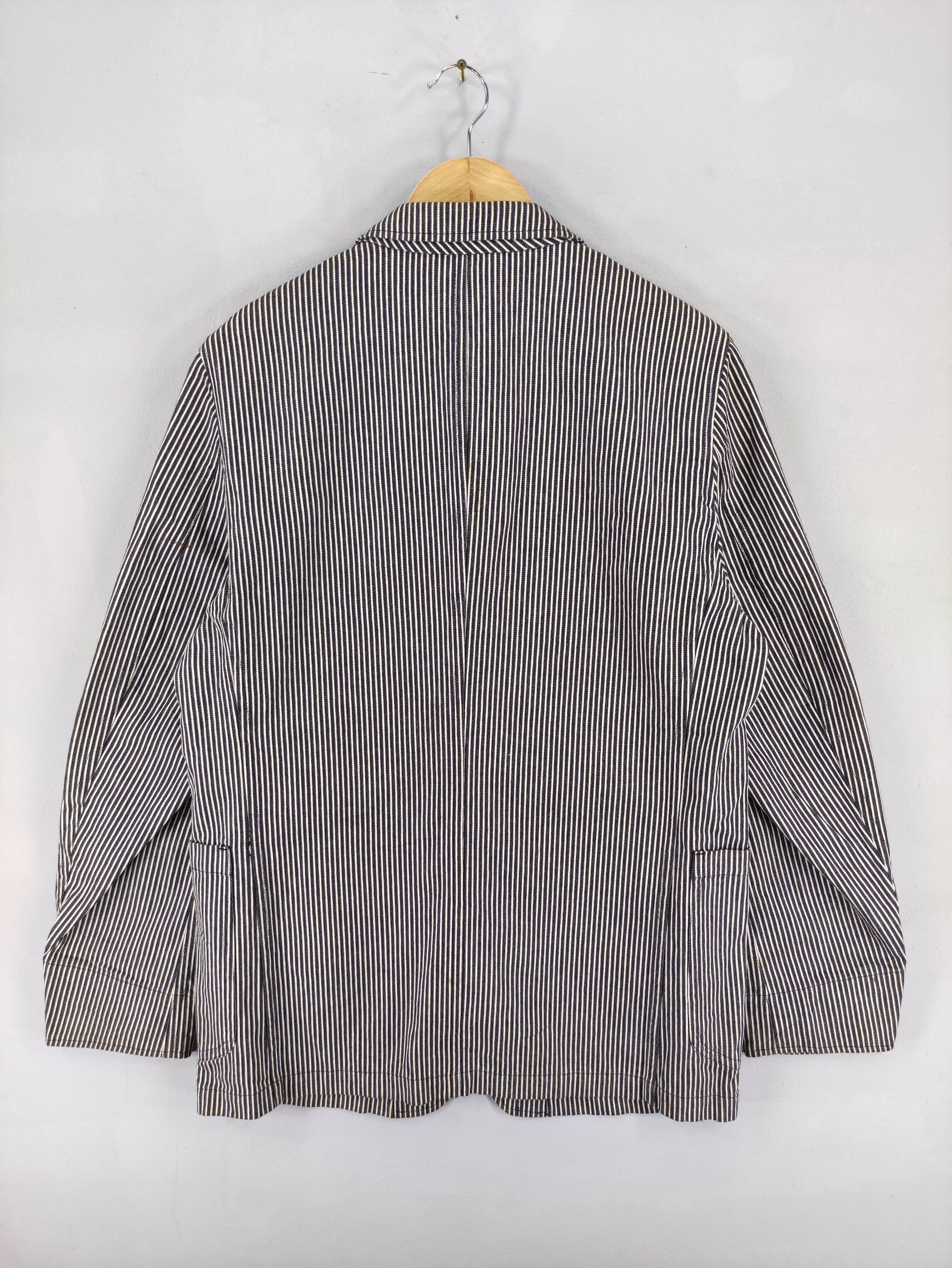 Paul Smith Vintage R.Newblod Chore Jacket Hickory Stripe Size US L / EU 52-54 / 3 - 7 Thumbnail
