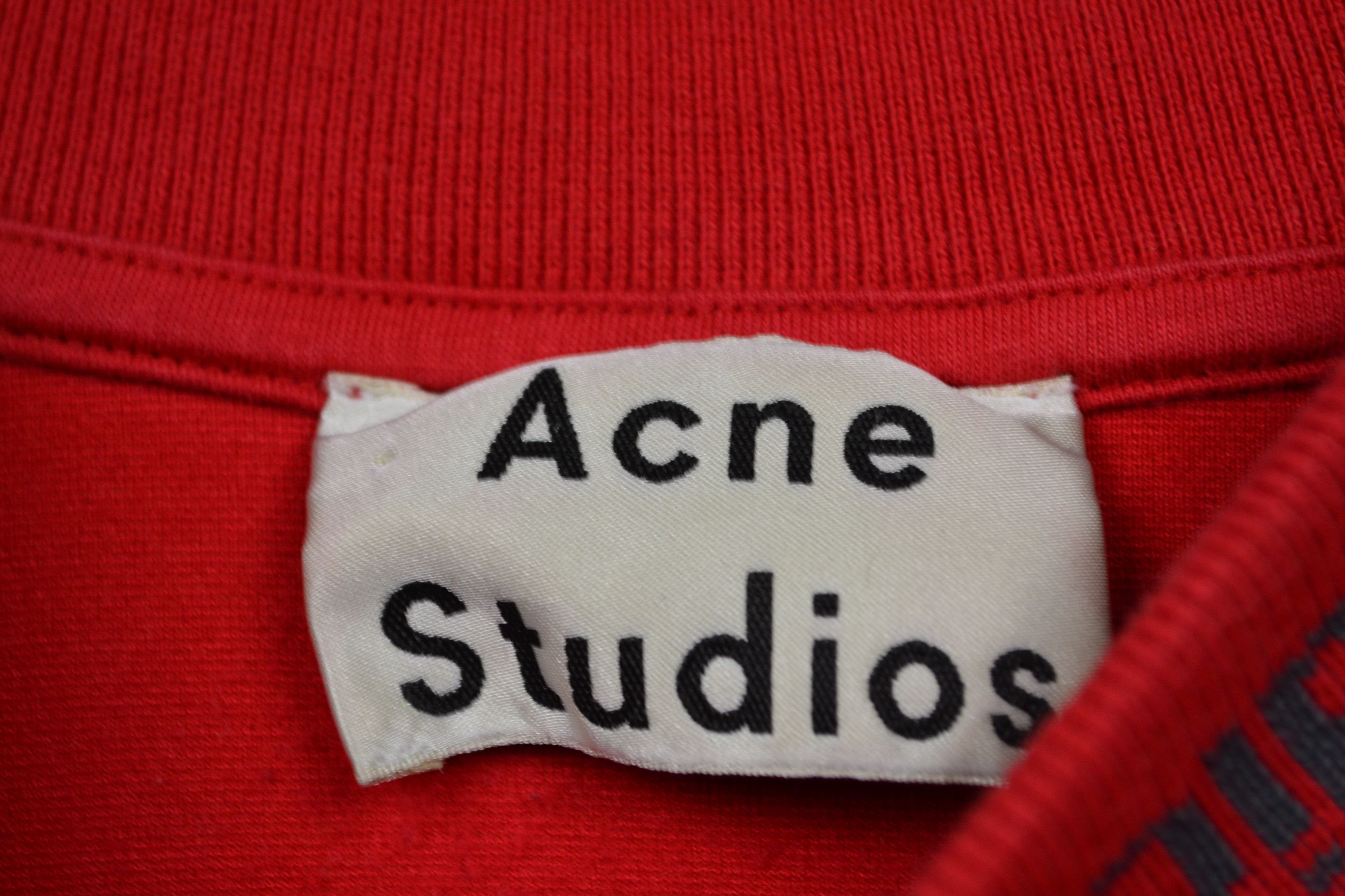 Acne Studios Acne Studios Red Navid Tshirt M Spellout Logo Size US M / EU 48-50 / 2 - 6 Thumbnail