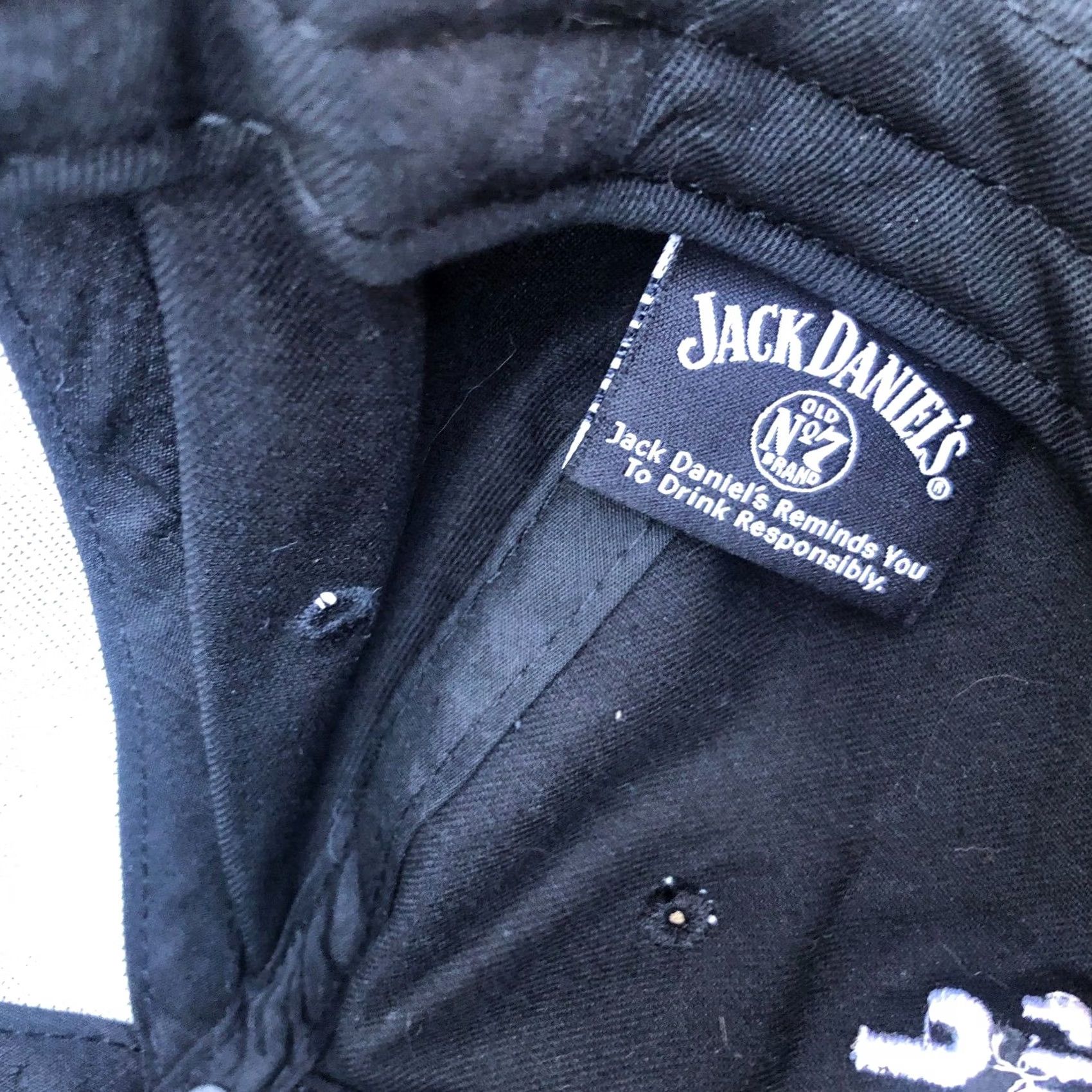 J Brand JACK DANIEL'S Old No 7 Brand Baseball Hat Men's Black Adjustable Cap Embroidered Size ONE SIZE - 5 Thumbnail