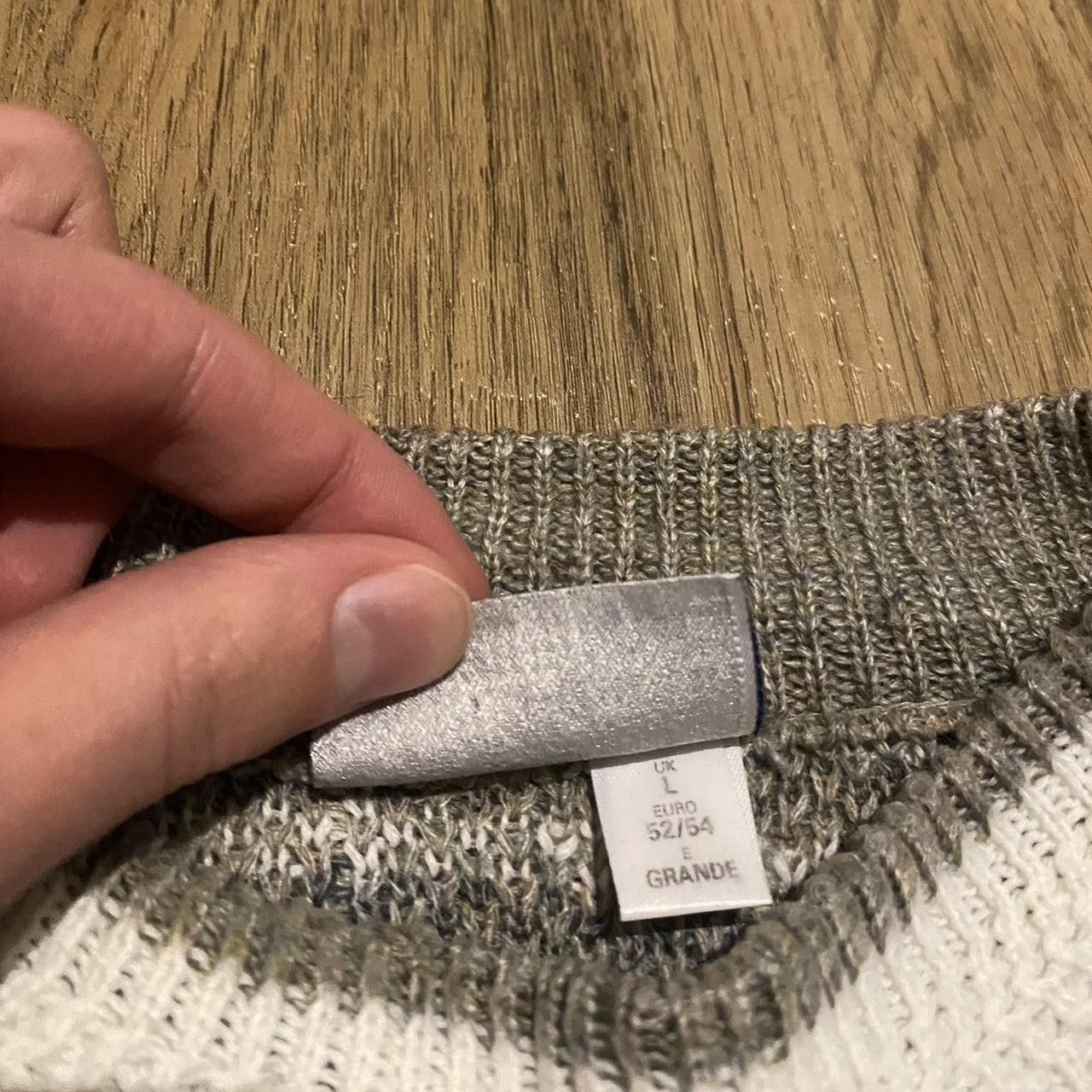 Other Green and white vintage 90s knit sweater knitwear Size US S / EU 44-46 / 1 - 5 Thumbnail