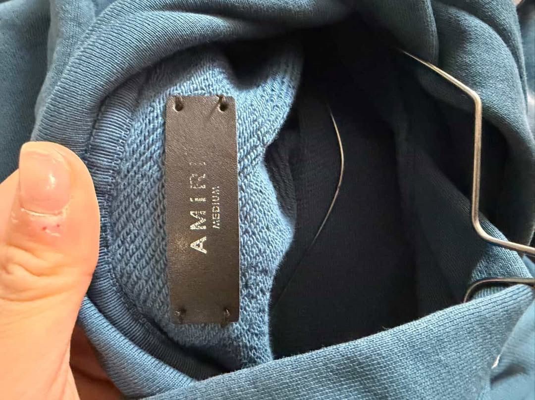 Amiri Amiri Black Ma Bar Hoodie teal Size US M / EU 48-50 / 2 - 5 Thumbnail