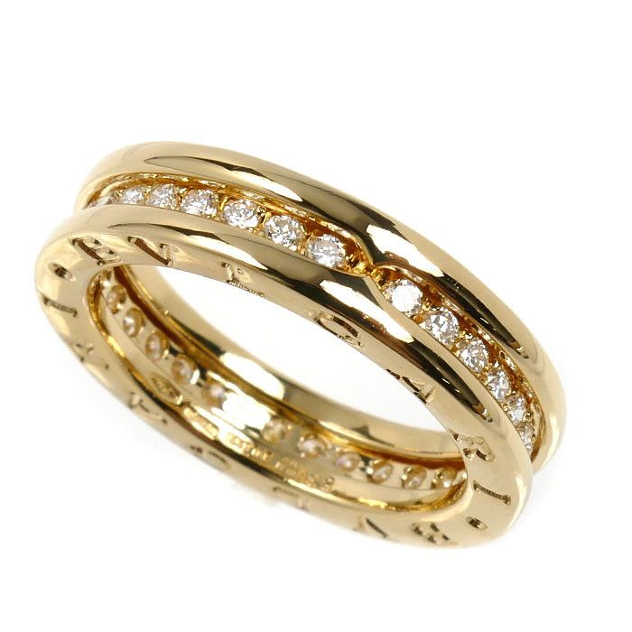Bvlgari BVLGARI B-zero1 Au750 Diamond Ring Size 13 Precious Metal Ring DUTY FREE for USA