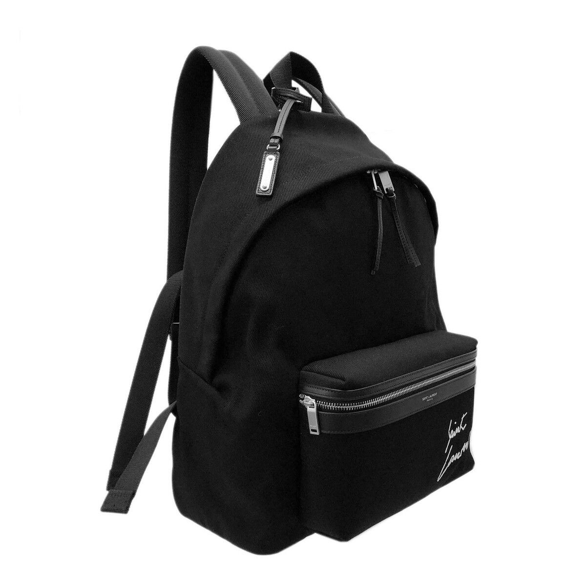 image of YVES Saint Laurent Embroidery Backpack Black, Women's