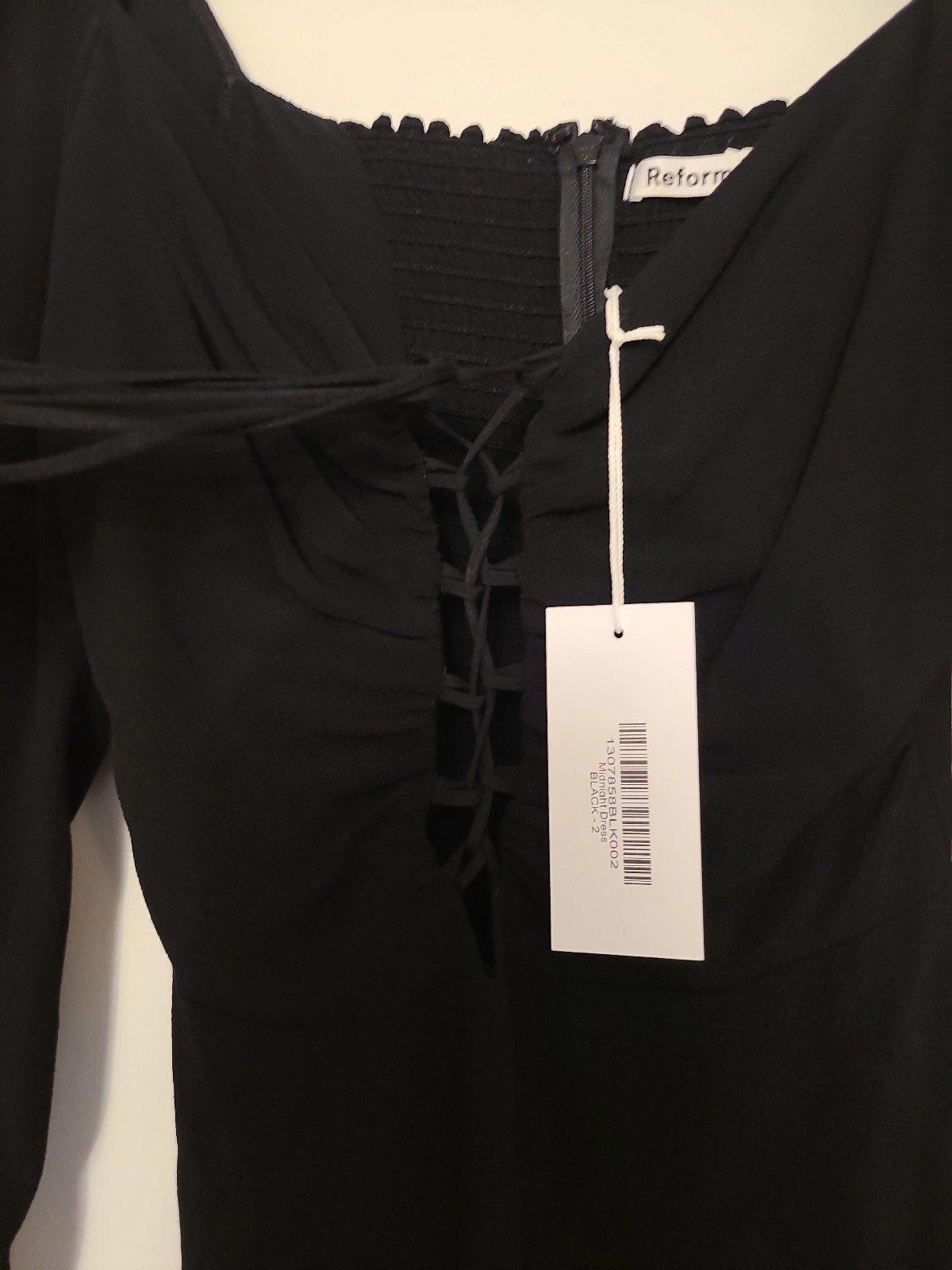 Other NWT Reformation Midnight Dress Sz 2 Size XS / US 0-2 / IT 36-38 - 3 Thumbnail