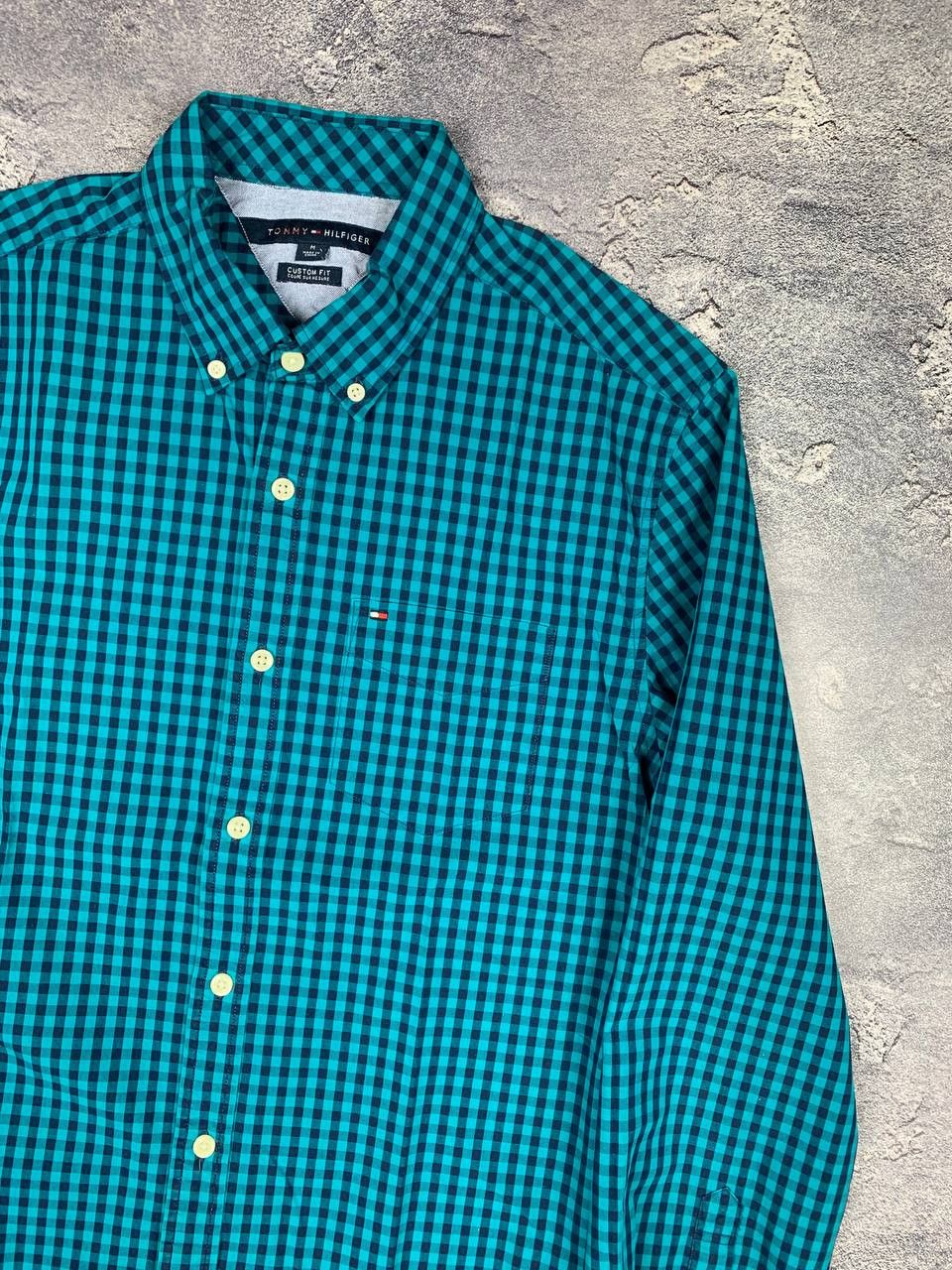 Tommy Hilfiger Share Tommy Hilfiger Men's Turquoise Check Shirt Button Down Size US M / EU 48-50 / 2 - 3 Thumbnail