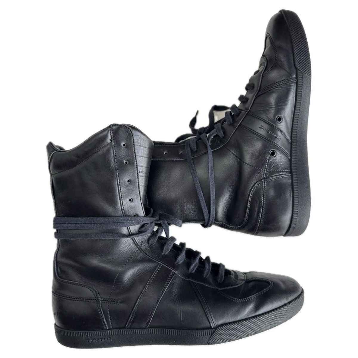 Dior × Hedi Slimane Dior Homme AW04 “VOTC” Zip Up High Top Boxing