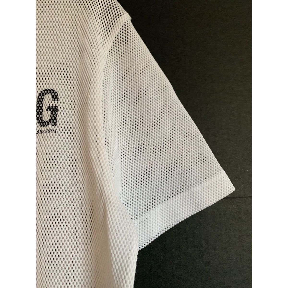 Helmut Lang HELMUT LANG WHITE LOGO MESH TOP Size US M / EU 48-50 / 2 - 12 Thumbnail