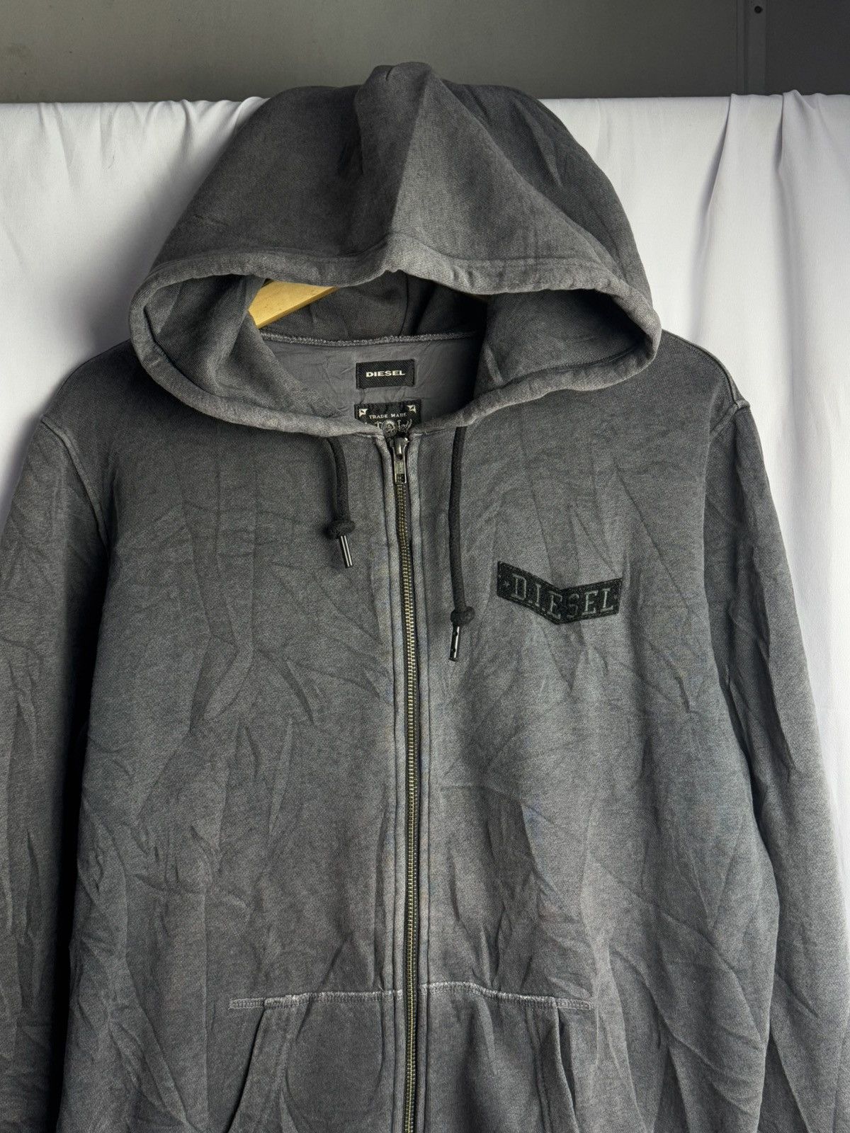 If Six Was Nine × Japanese Brand × Le Grande Bleu (L.G.B.) Faded Diesel Patch Hoodie Size US L / EU 52-54 / 3 - 3 Thumbnail