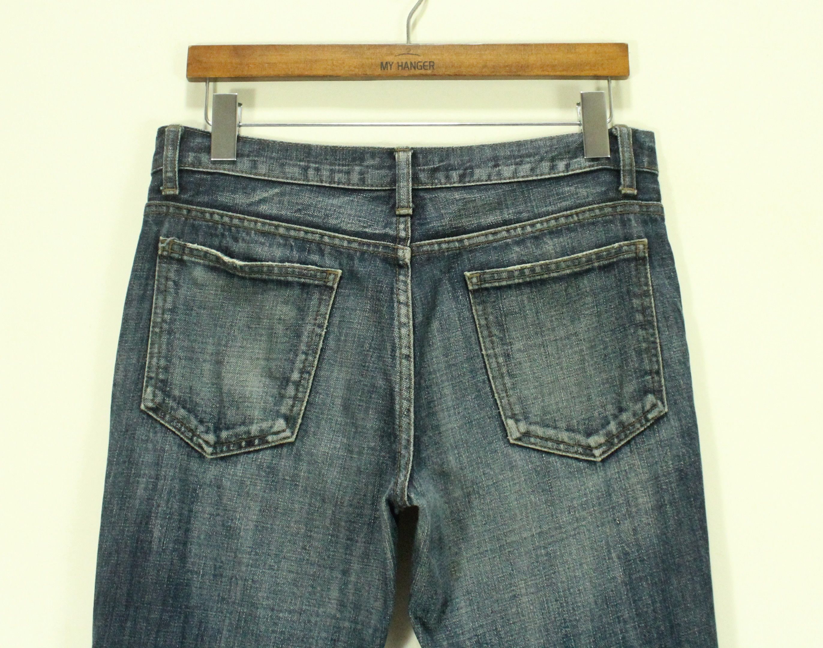 Japanese Brand LOUNGE LIZARD Denim Jeans Distressed Faded Thrashed Grunge Size US 31 - 10 Thumbnail