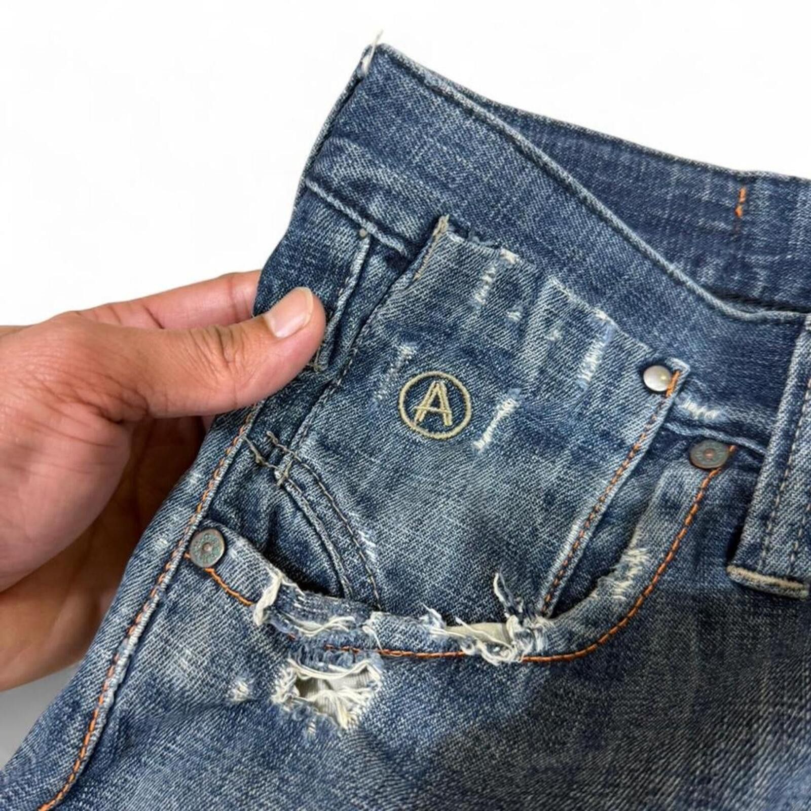 True Religion Y2K style G star raw unique design denim jeans Size 31" - 6 Thumbnail