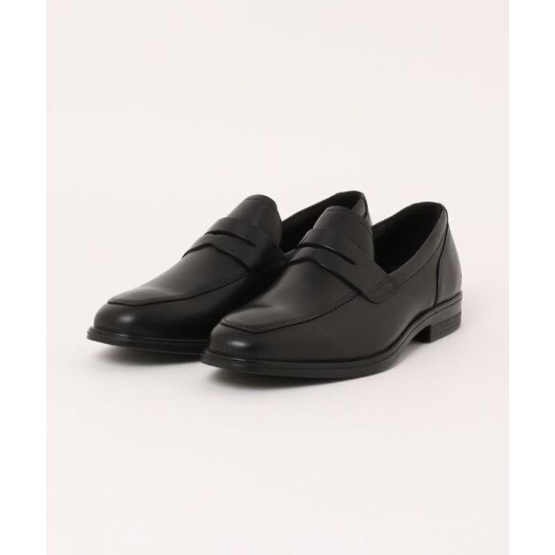 Ecco ECCO MEN'S 48 QUEENSTOWN GENUINE LEATHER BLACK PENNY LOAFER Size US 14 / EU 47 - 1 Thumbnail