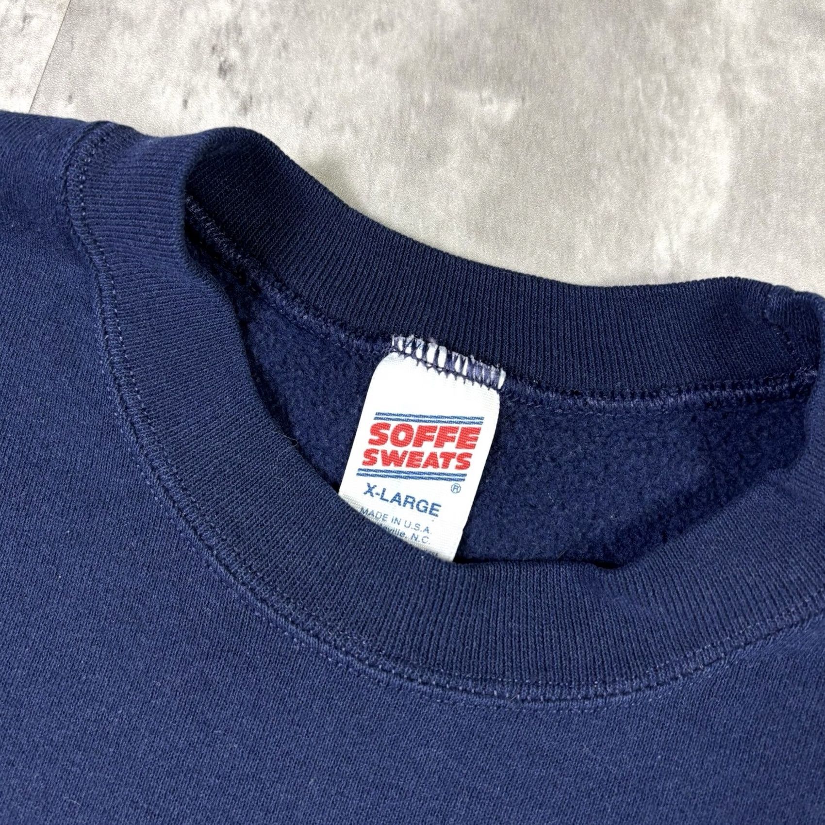 Soffe VINTAGE Soffe Sweatshirt Graphic Print 90s Crewneck Mens XL Blue Cotton Fleece Embroidered Pullover Gym & Training Size US XL / EU 56 / 4 - 4 Thumbnail