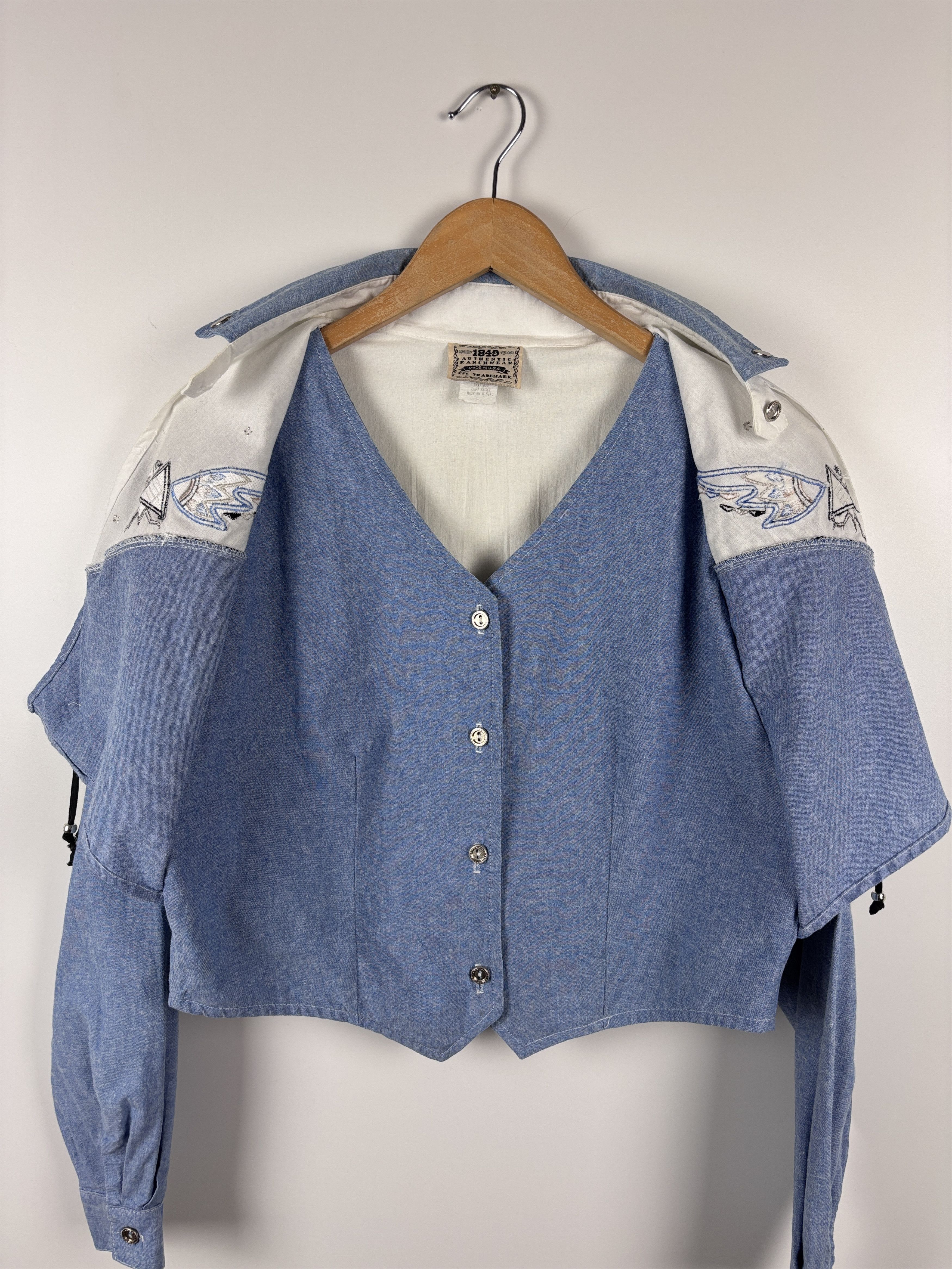 Cowboy Equipment × Vintage Vintage 1849 Authentic Ranchwear Crop Shirt Made in USA M Size M / US 6-8 / IT 42-44 - 8 Thumbnail