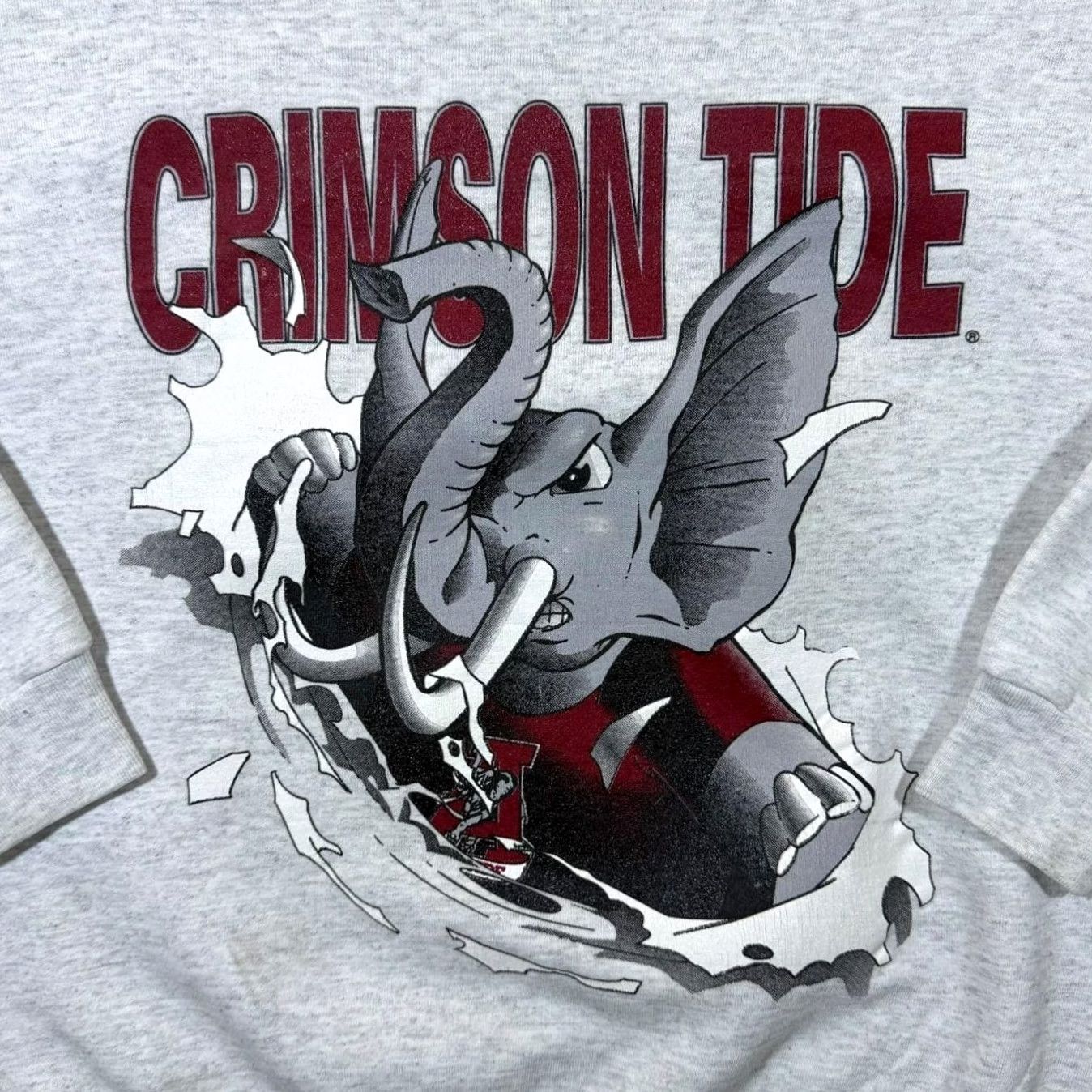 Nutmeg VINTAGE Nutmeg Mills "Alabama Crimson Tide" NCAA College Graphic Grey Sweatshirt Mens M Size US M / EU 48-50 / 2 - 4 Thumbnail