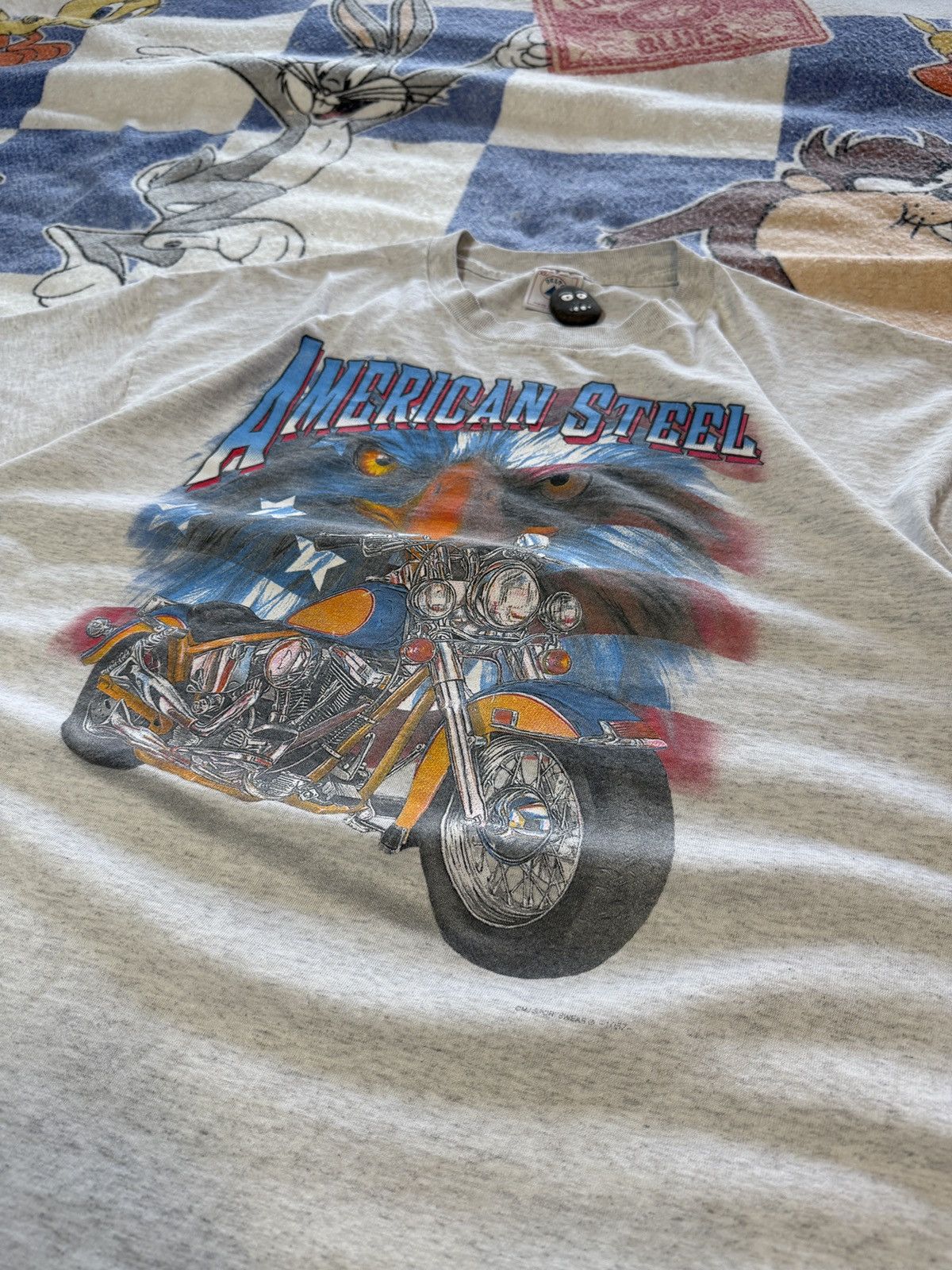 Vintage Vintage American steel biker tee Size US XL / EU 56 / 4 - 2 Thumbnail