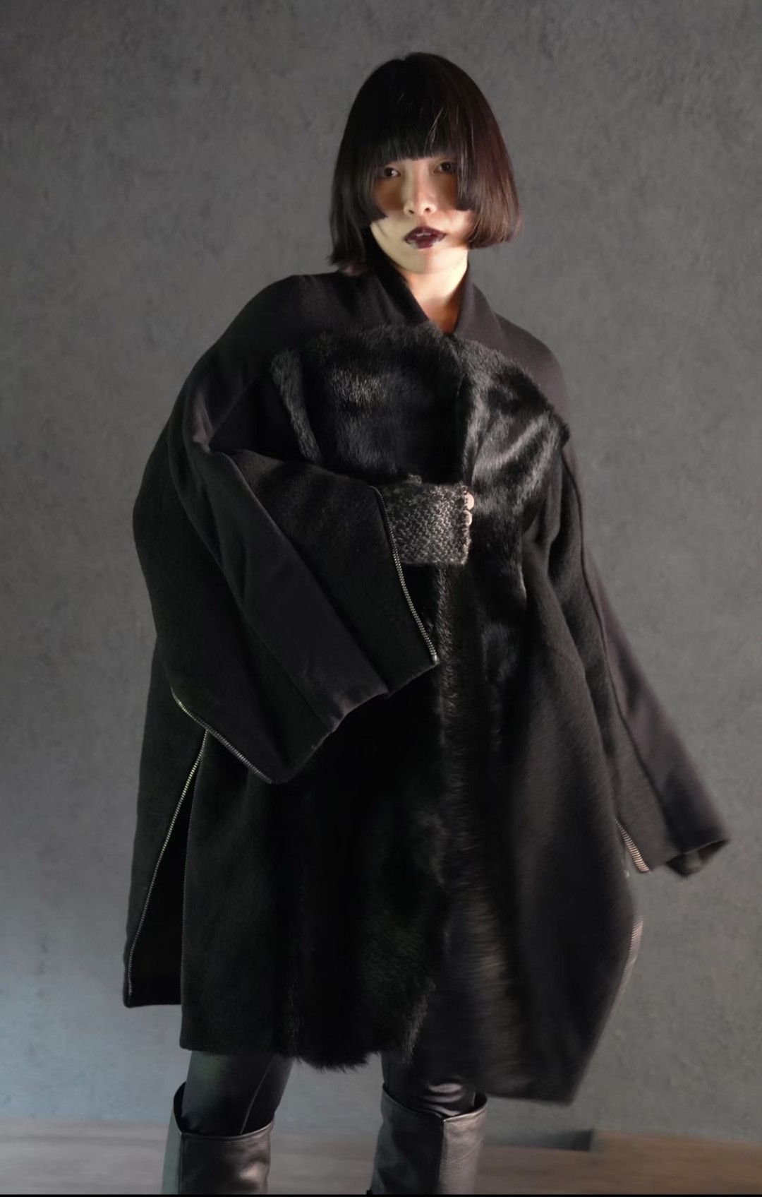 Other Alessandra Marchi Olll horsehair cashmere cocoon overcoat Size M / US 6-8 / IT 42-44 - 10 Thumbnail