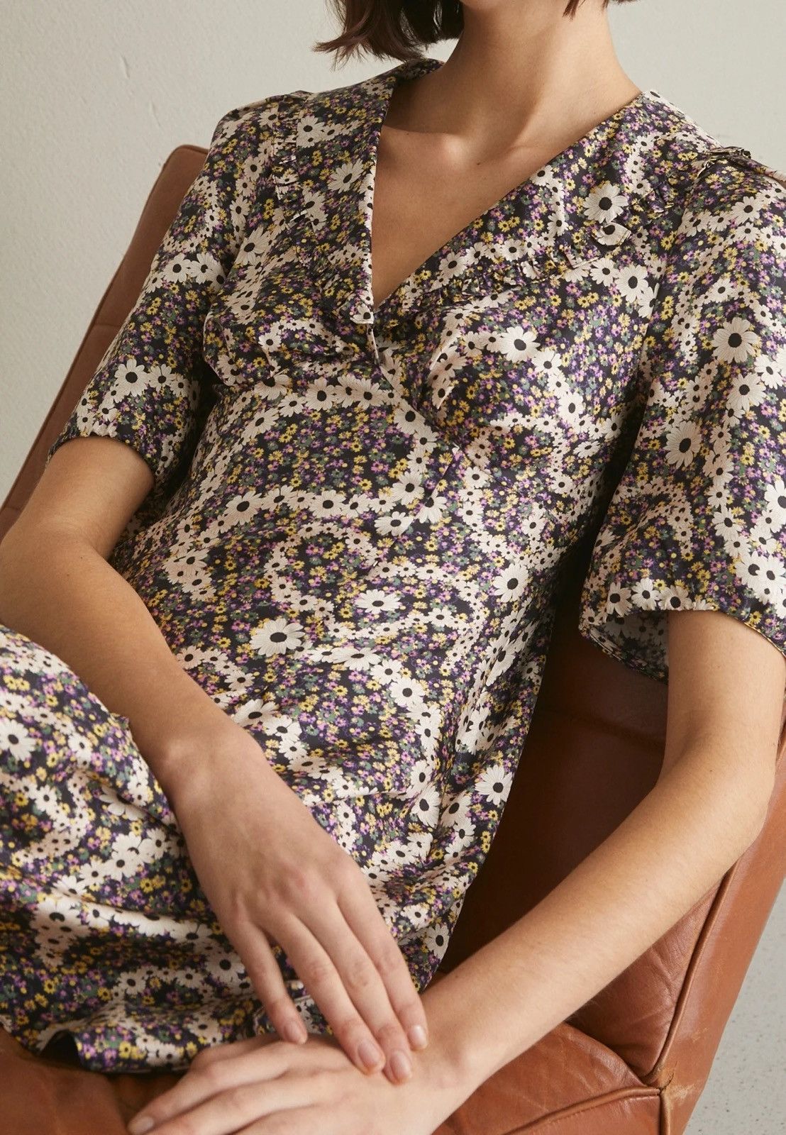 Sandro Sandro floral print silk dress, 36 FR / S Size S / US 4 / IT 40 - 4 Thumbnail