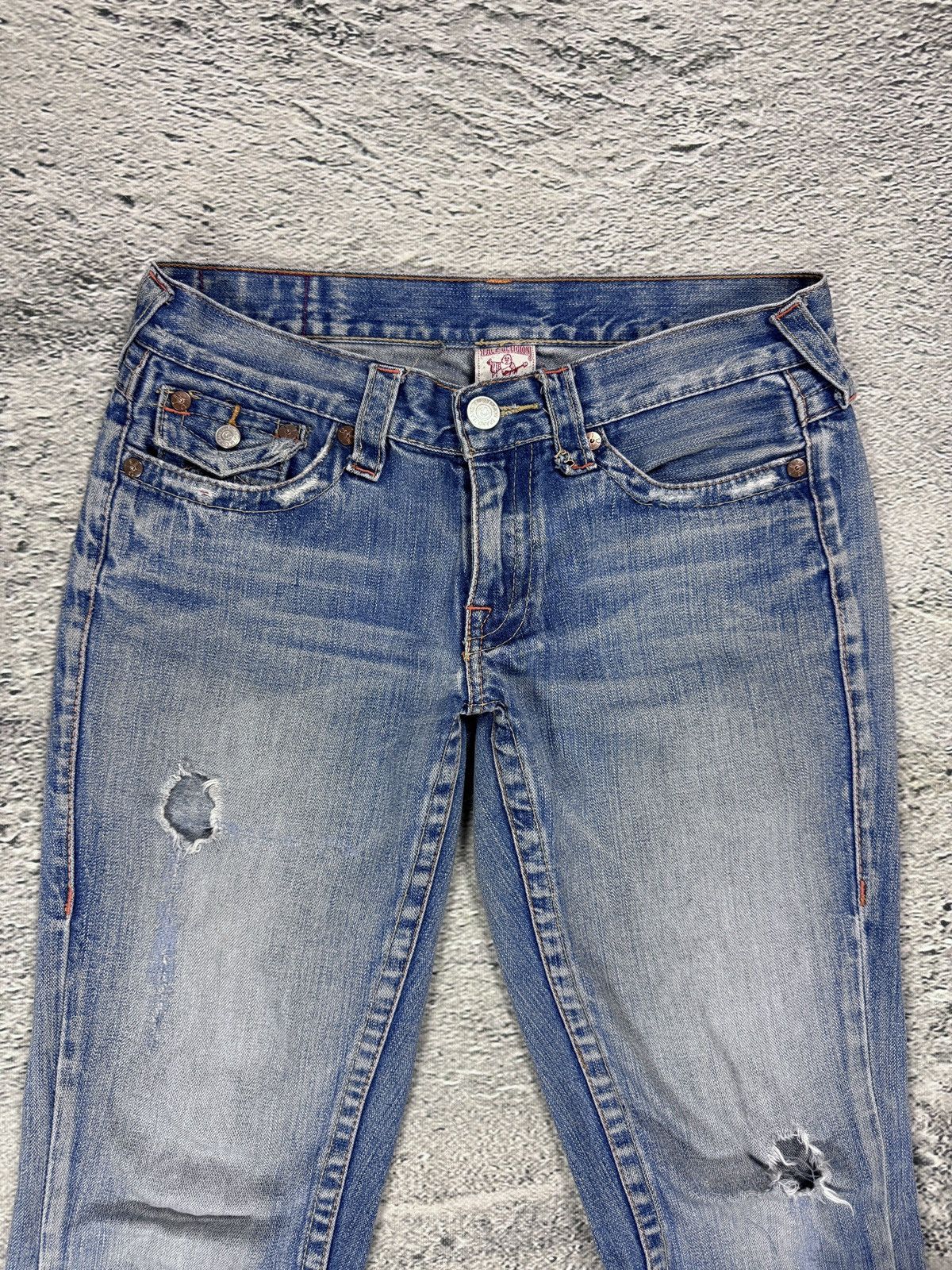 True Religion True Religion blue jeans Buddha Embroidery Joey flared Size 29" - 7 Thumbnail