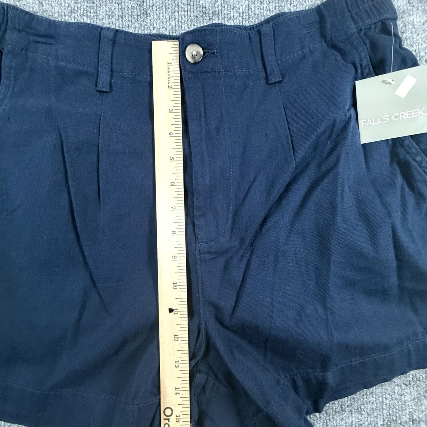 Vintage Falls Creek Shorts Womens XL Navy Blue Pleated Lightweight Casual Summer Size 40" / US 18 - 4 Thumbnail