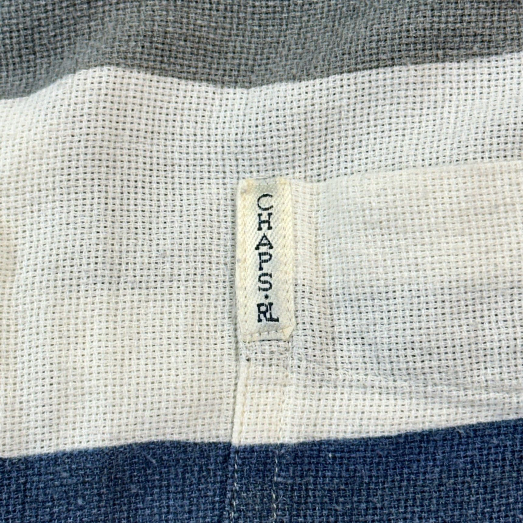 Ralph Lauren VINTAGE Chaps Ralph Lauren Shirt Mens M White Blue Gray Slub Cotton Striped Button-Up Casual Size US M / EU 48-50 / 2 - 4 Thumbnail