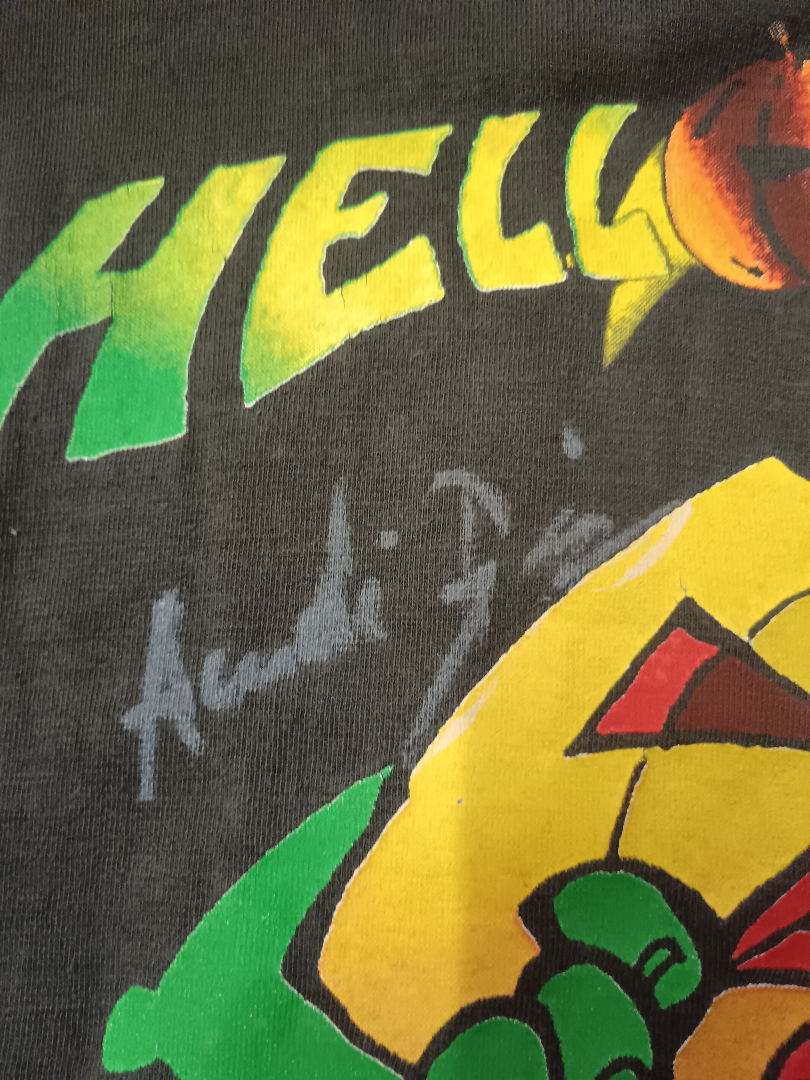 Band Tees × Vintage Vtg Helloween The Time Of The Oath With Signature Size US L / EU 52-54 / 3 - 7 Thumbnail
