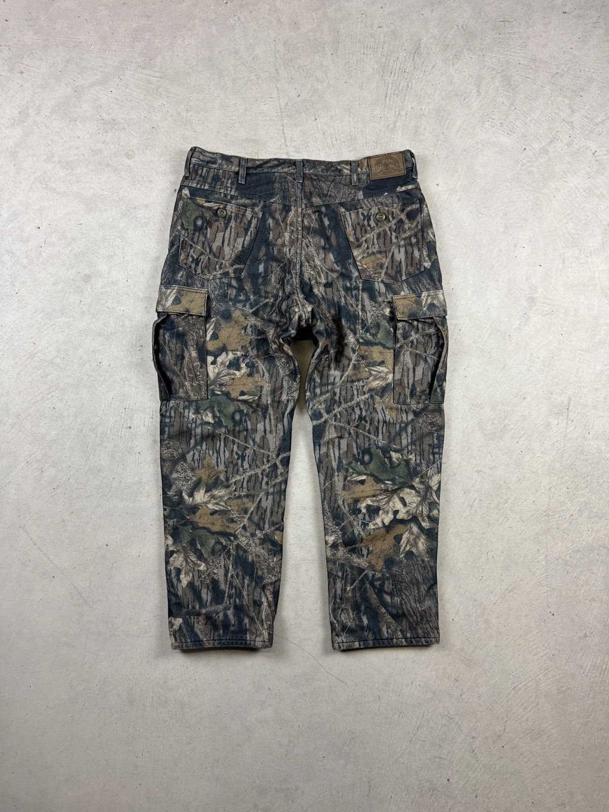 Realtree × Vintage Fleece Camo Cargo Pants Size US 38 / EU 54 - 4 Thumbnail